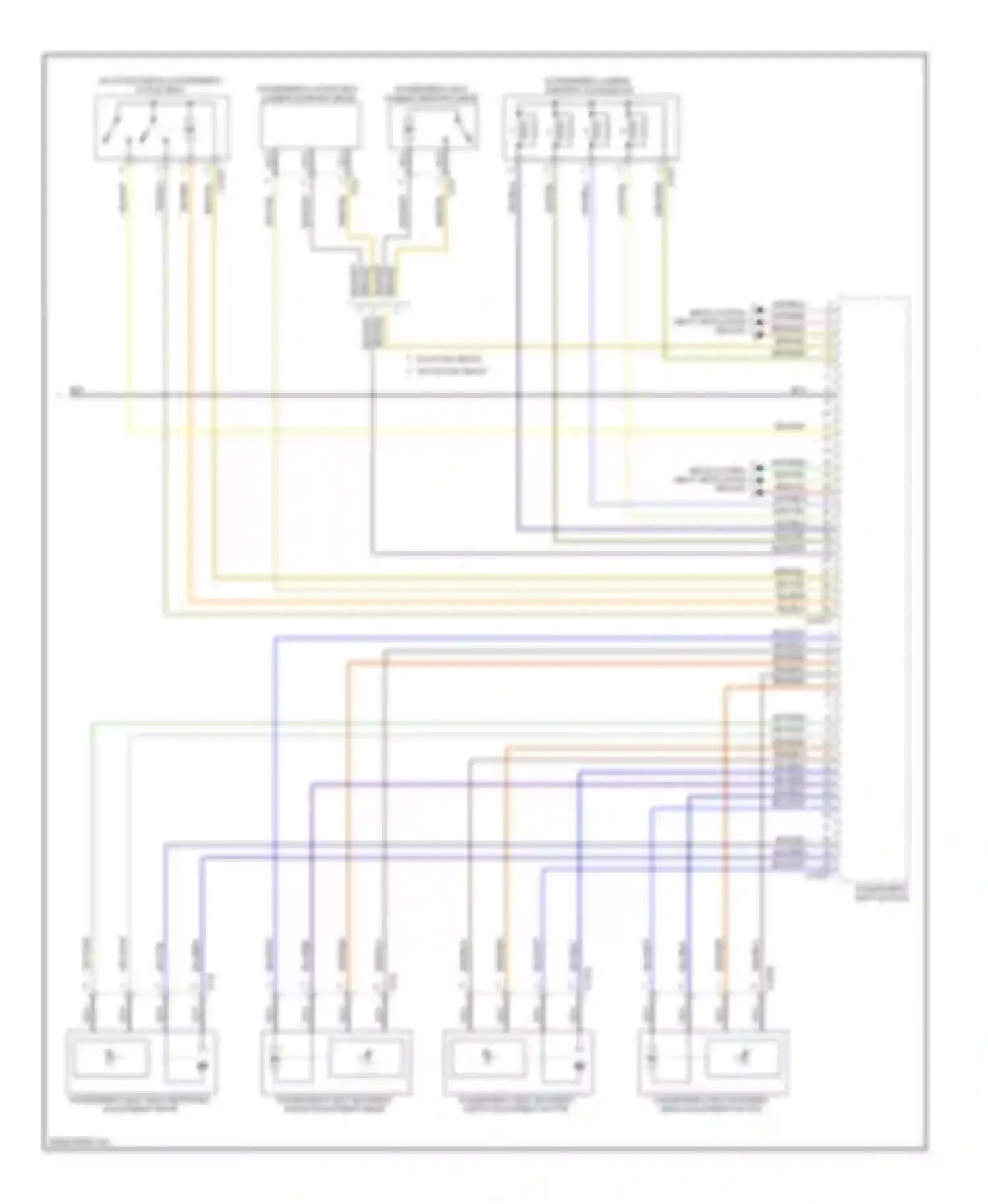 Wiring diagram passenger's seat backrest angle adjustment drive for BMW X5 E70 (2006-2010) (1 of 2)