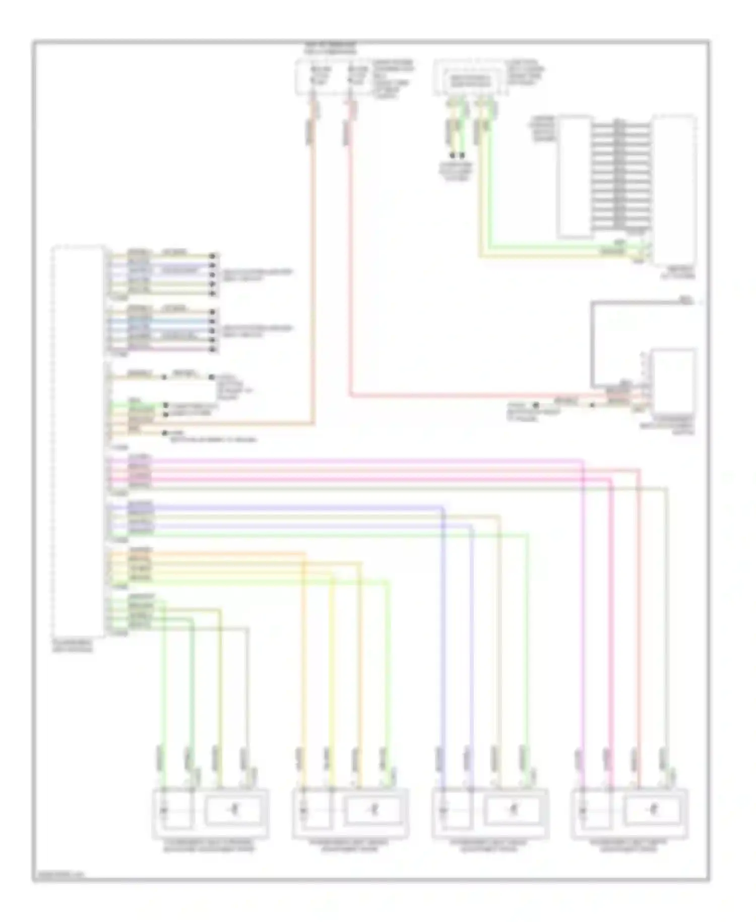 Wiring diagram passenger's seat depth adjustment drive for BMW X5 E70 (2006-2010) (1 of 1)
