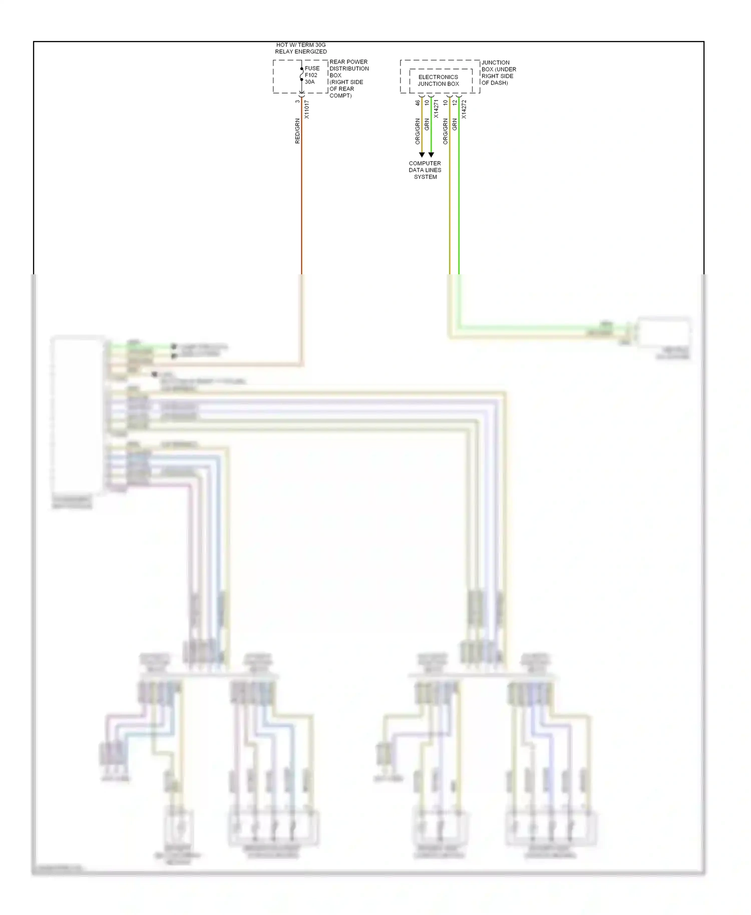 BMW X5 E70 (2006-2010) passenger's seat module wiring diagram  (2 of 6)