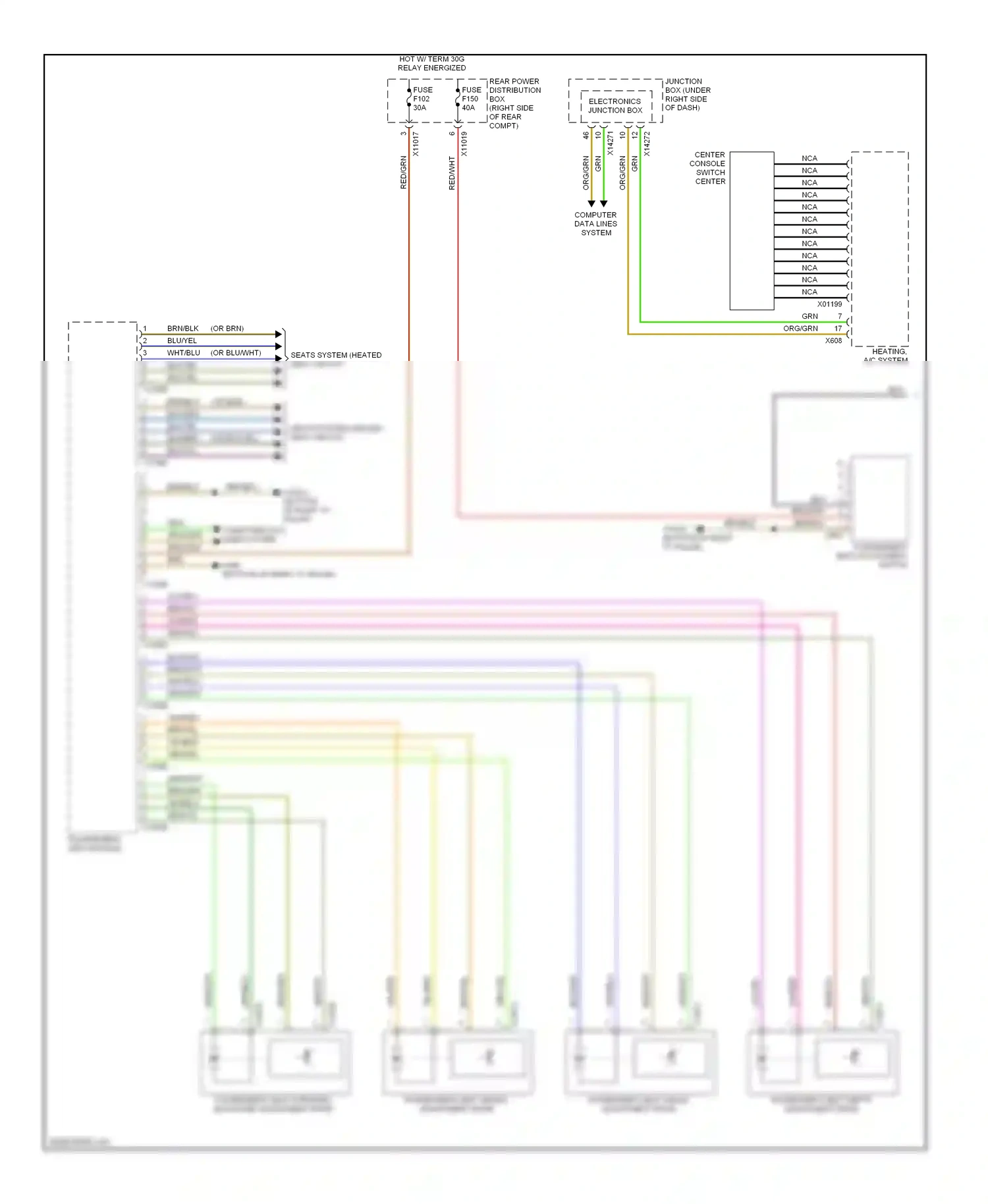 BMW X5 E70 (2006-2010) passenger's seat module wiring diagram  (4 of 6)