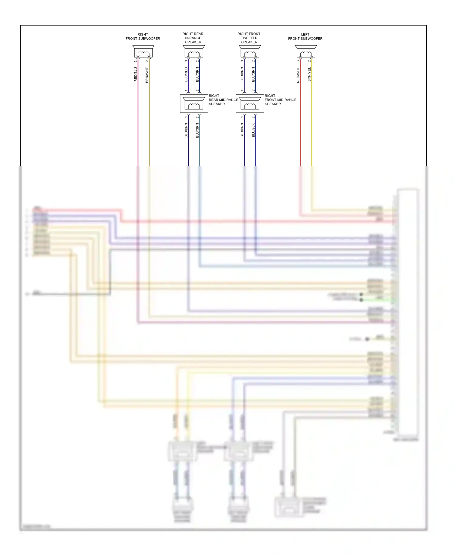 BMW X5 E70 (2006-2010) right front tweeter speaker wiring diagram  (1 of 4)
