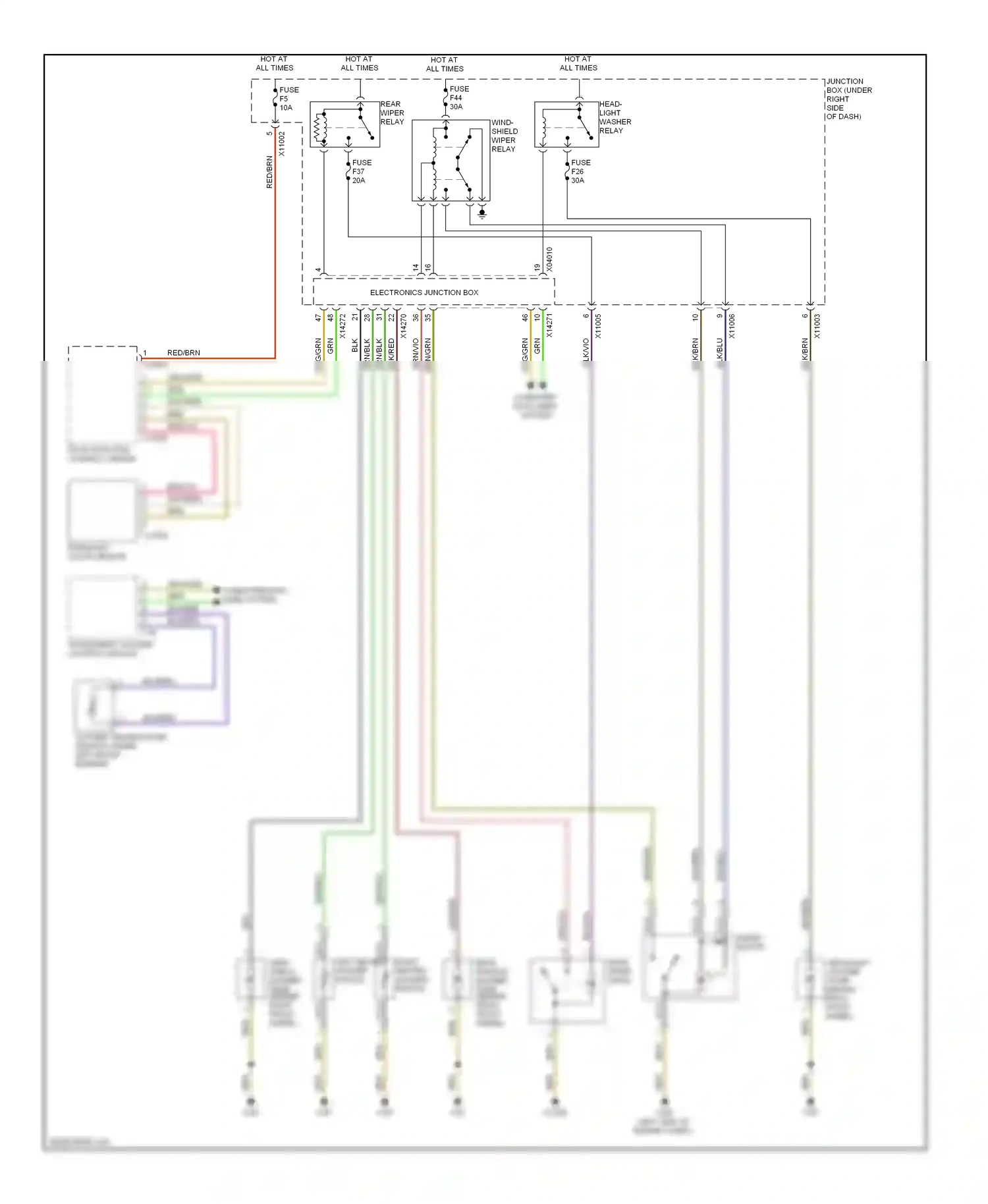 BMW X5 E70 (2006-2010) roof function control center wiring diagram  (10 of 10)