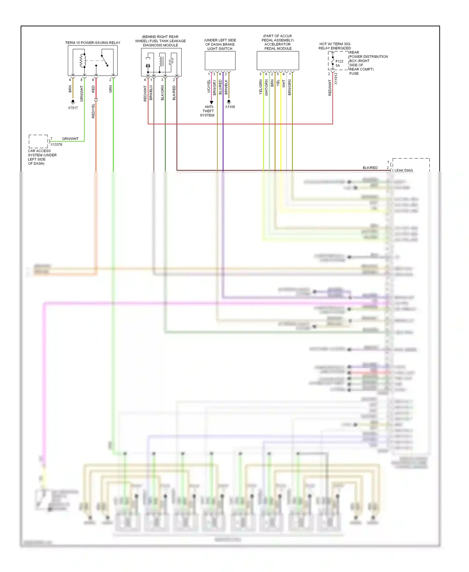 BMW X5 E70 (2006-2010) term 15 power saving relay wiring diagram  (2 of 2)
