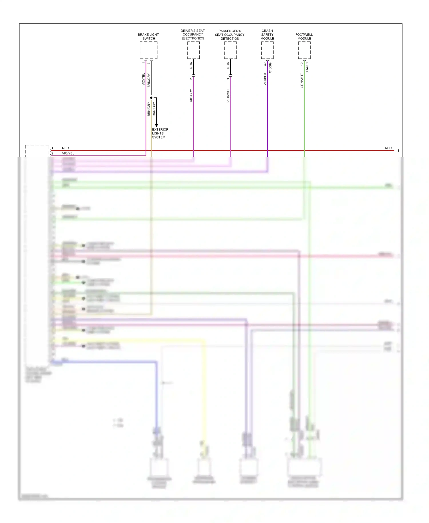 BMW X5 E70 (2006-2010) vio/grn wiring diagram  (1 of 5)