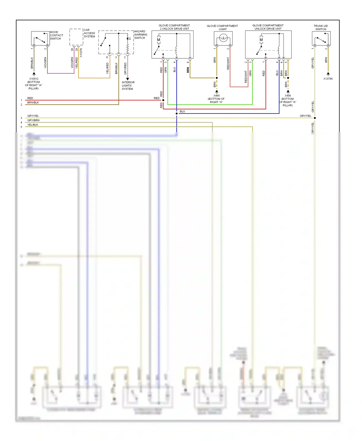 BMW X5 E70 (2006-2010) vio/grn wiring diagram  (2 of 5)