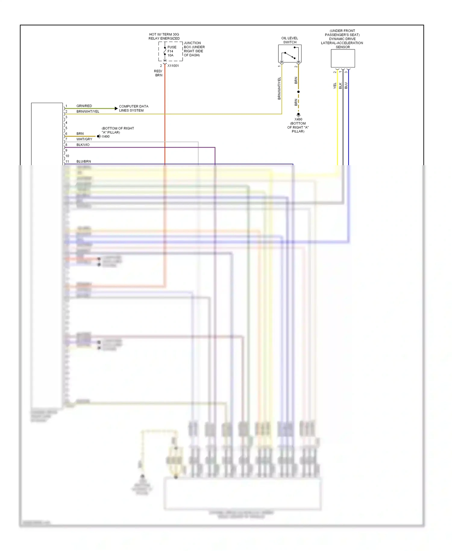 BMW X5 E70 (2006-2010) wht/blu wiring diagram  (7 of 33)