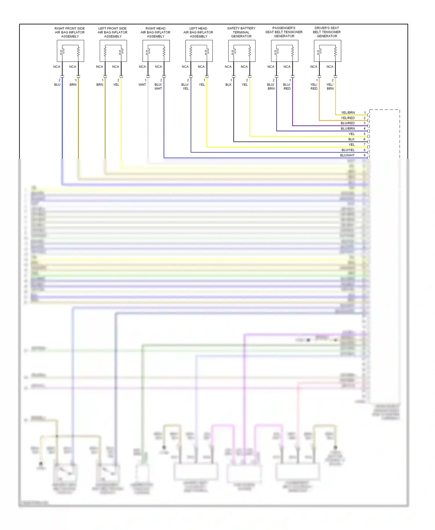 BMW X5 E70 (2006-2010) wht/blu wiring diagram  (33 of 33)