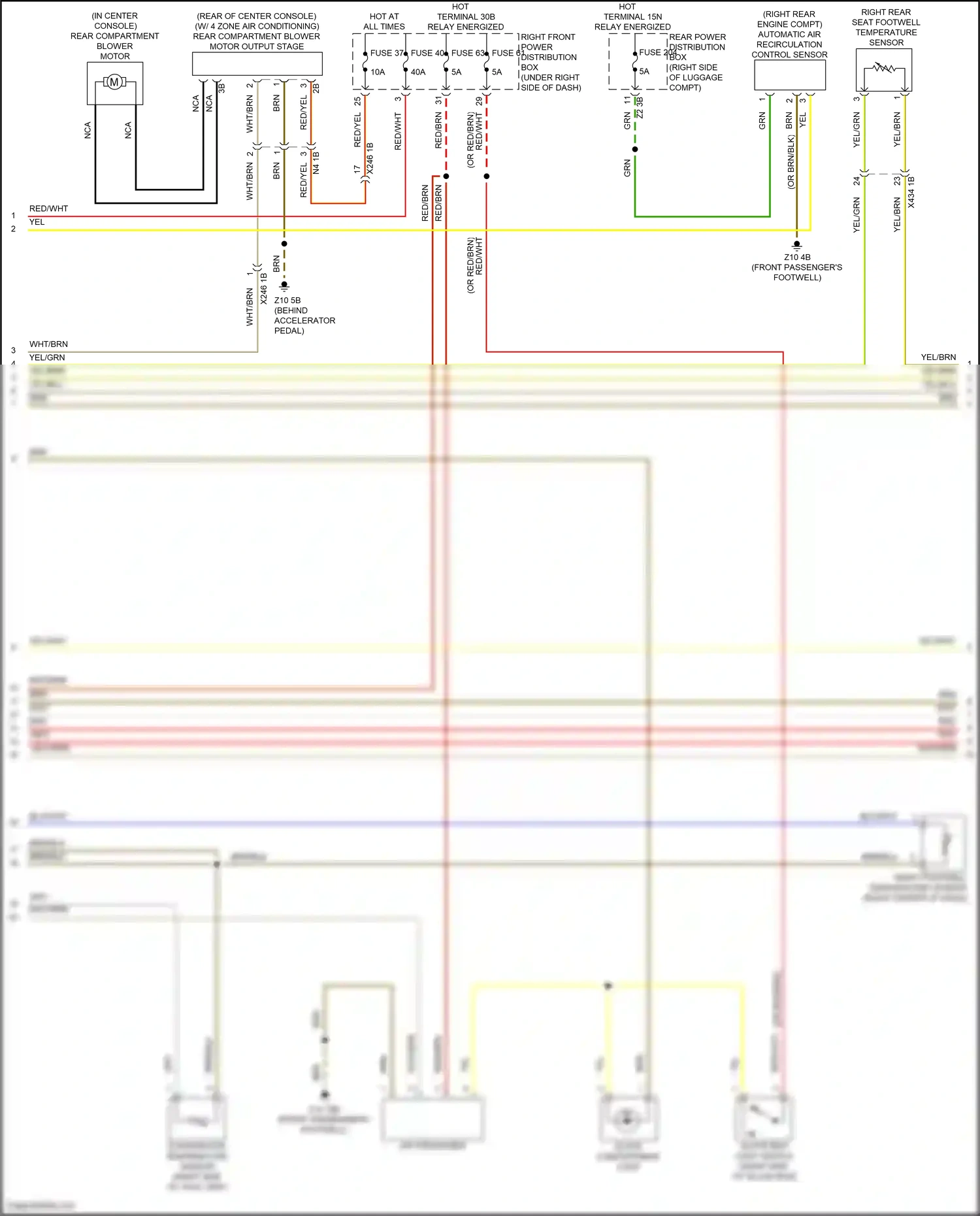 Wiring diagram automatic air recirculation control sensor for BMW X5 G05 facelift (2023-2024) (2 of 4)