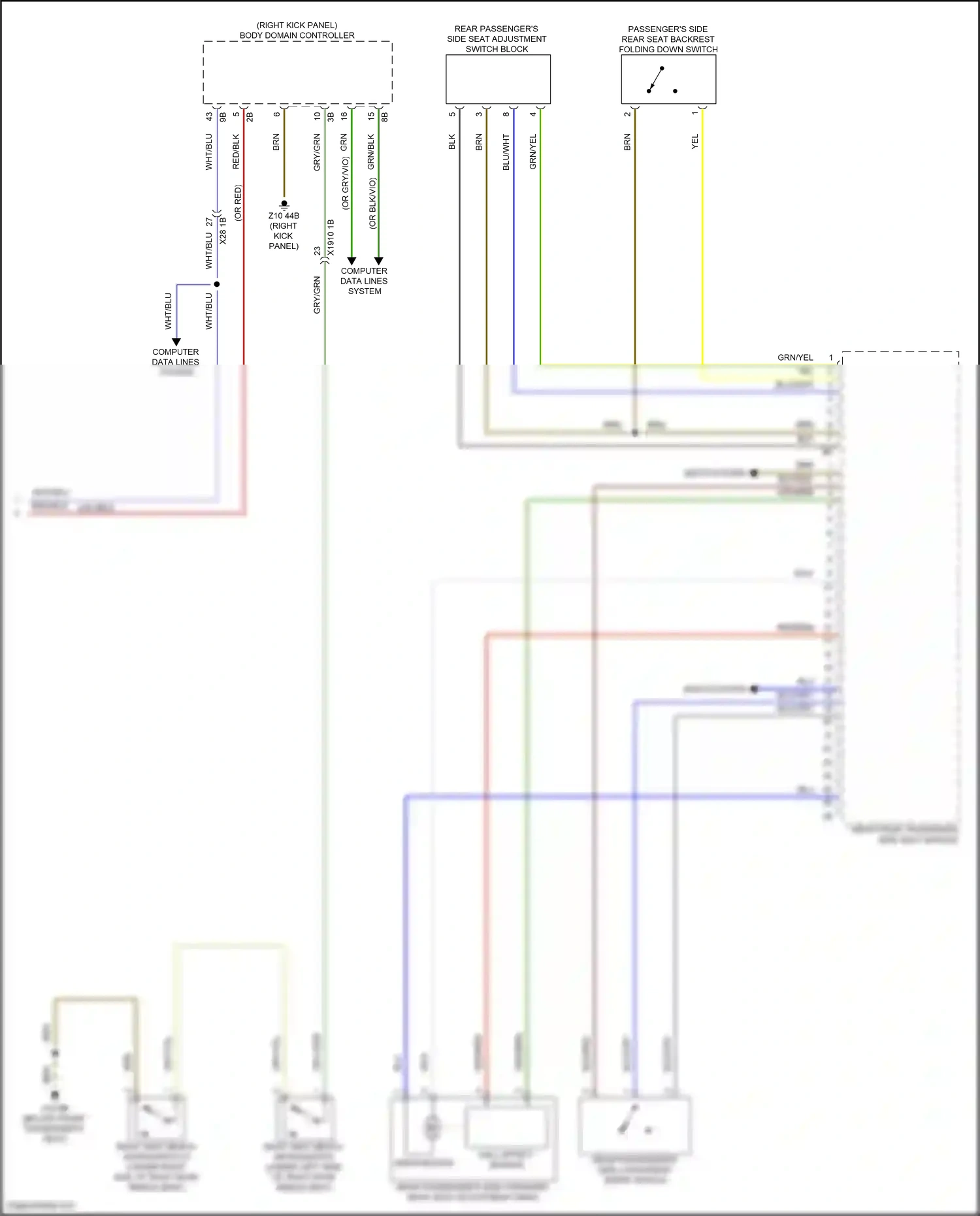 Wiring diagram computer data lines system for BMW X5 G05 facelift (2023-2024) (99 of 120)