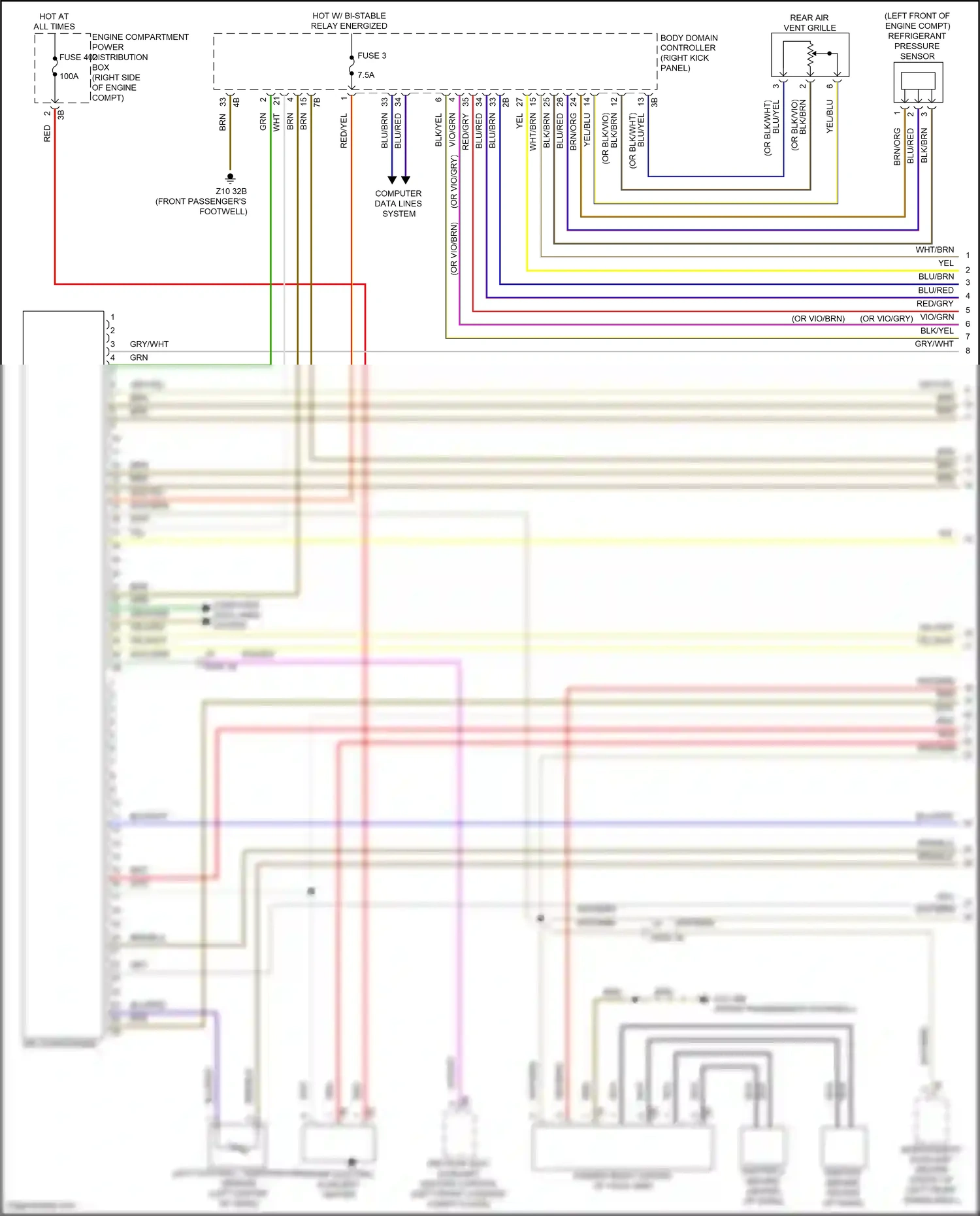 Wiring diagram computer data lines system for BMW X5 G05 facelift (2023-2024) (52 of 120)