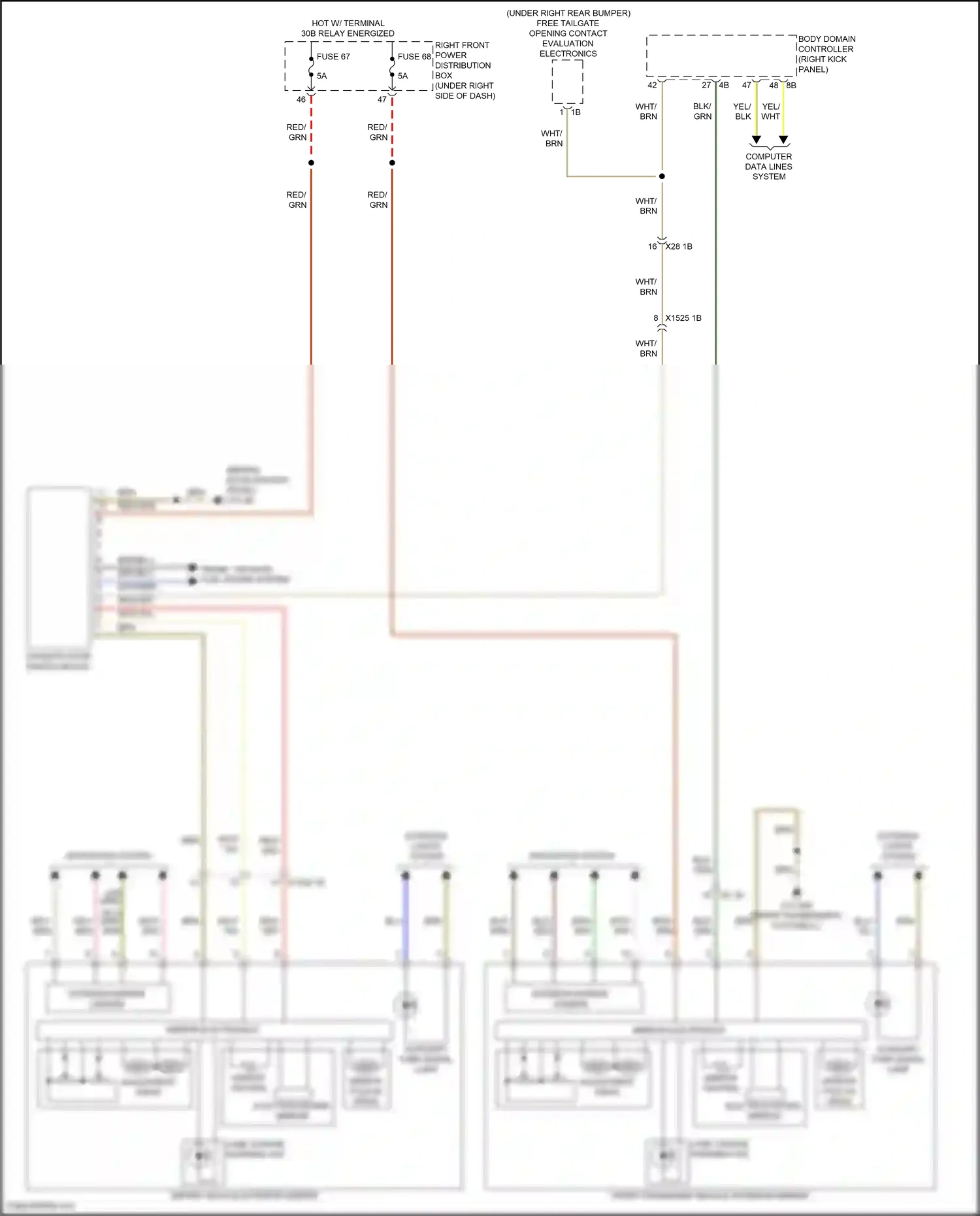 Wiring diagram computer data lines system for BMW X5 G05 facelift (2023-2024) (96 of 120)