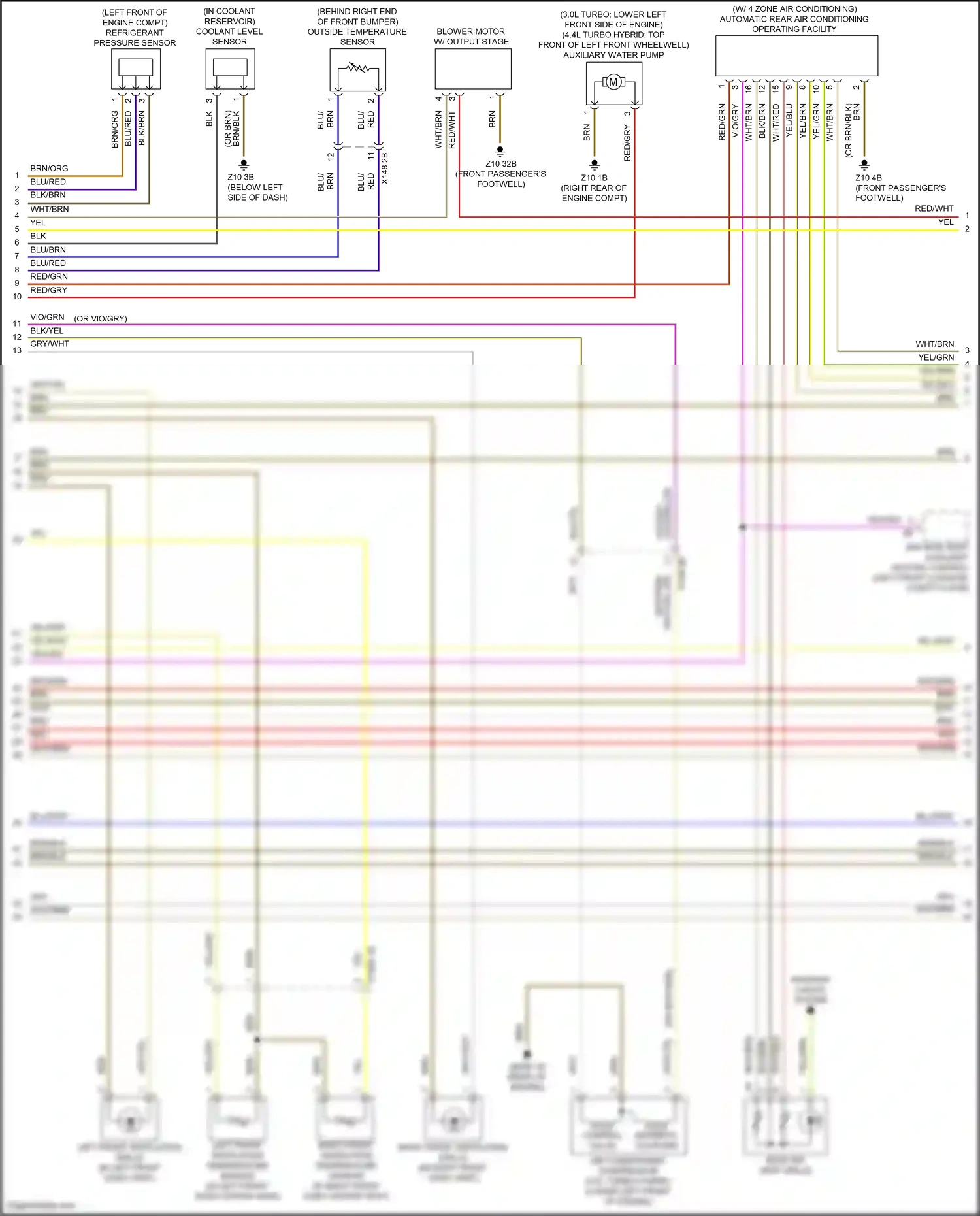Wiring diagram coolant level sensor for BMW X5 G05 facelift (2023-2024) (1 of 4)