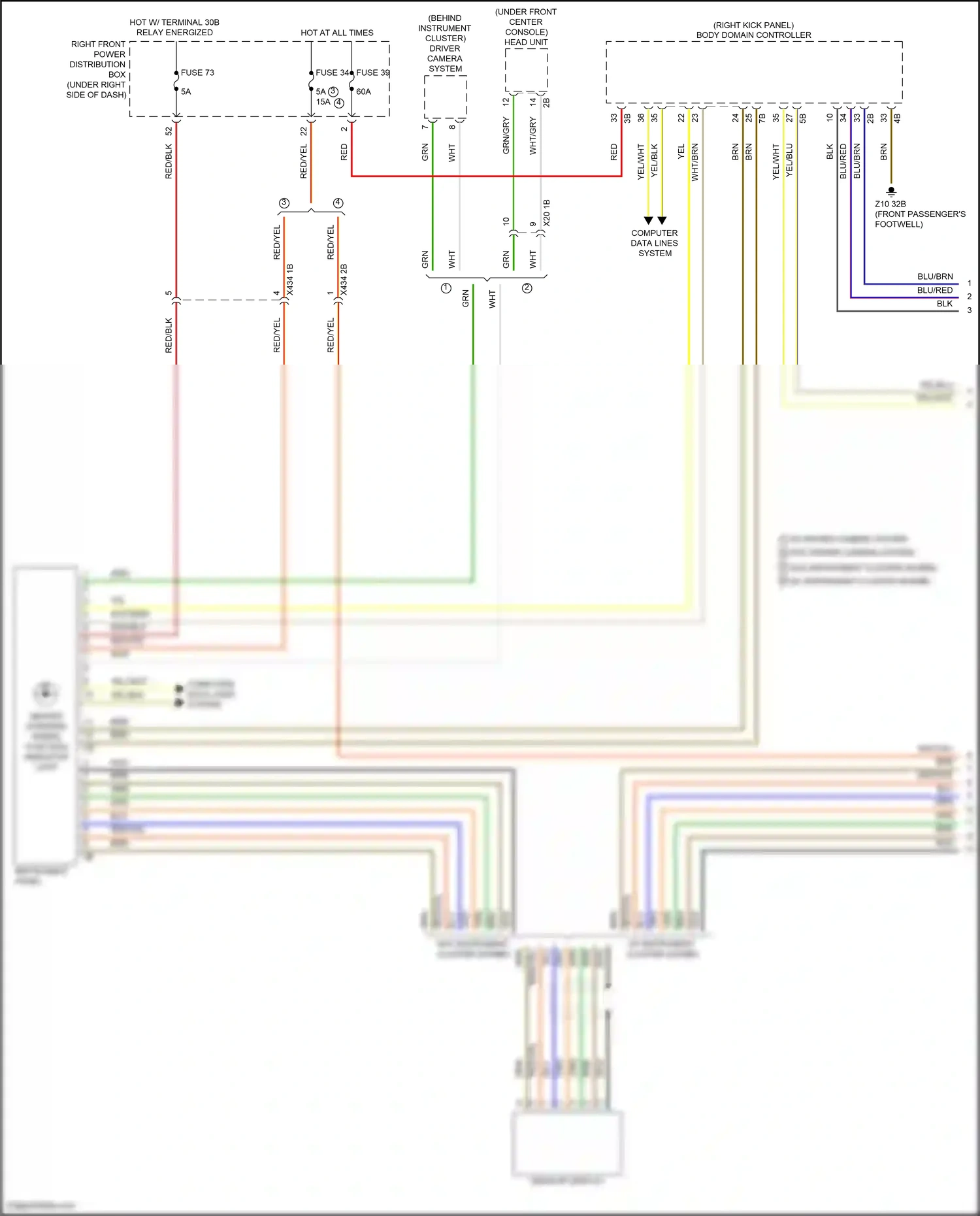 Wiring diagram driver camera system for BMW X5 G05 facelift (2023-2024) (2 of 13)