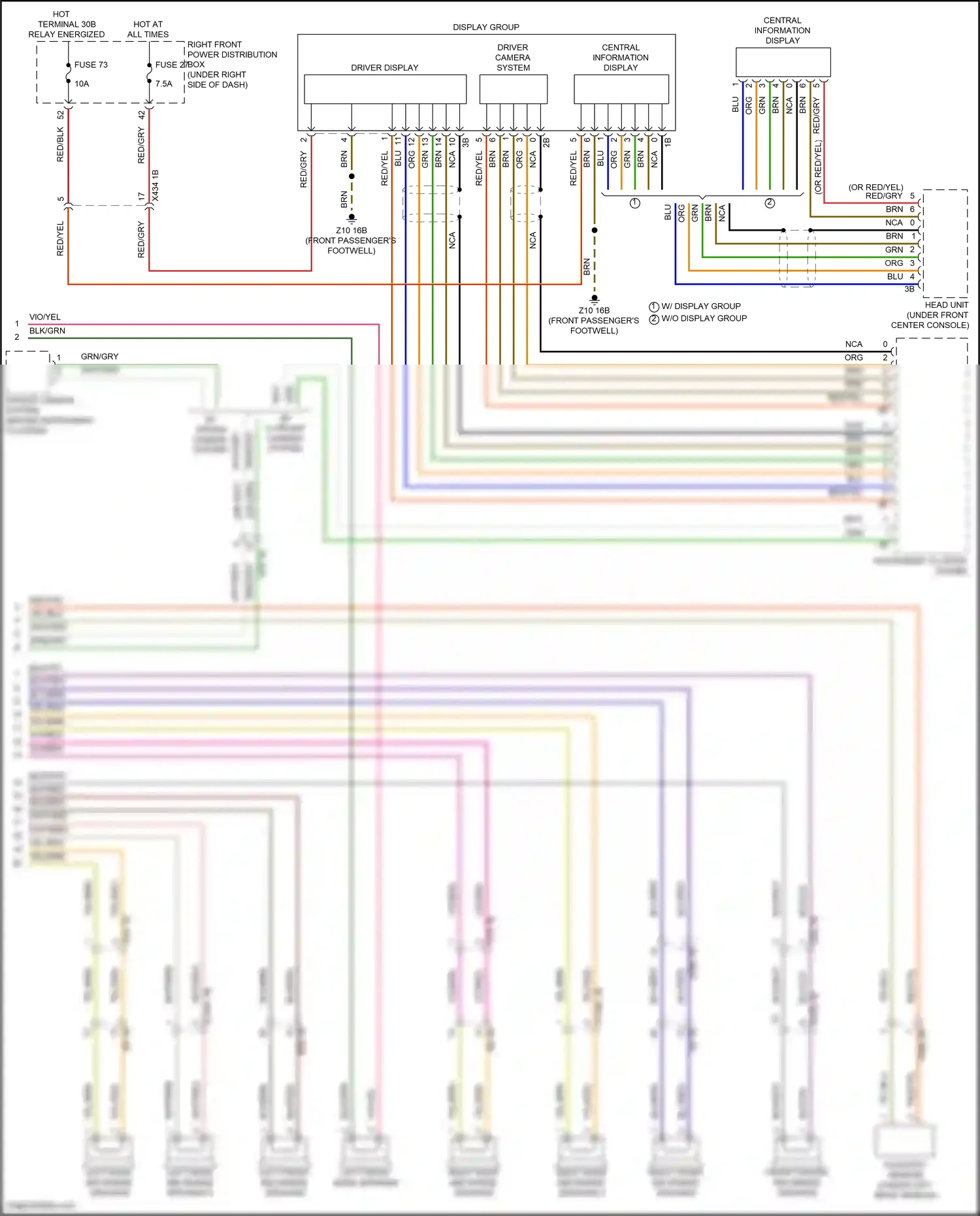 Wiring diagram driver display for BMW X5 G05 facelift (2023-2024) (2 of 6)