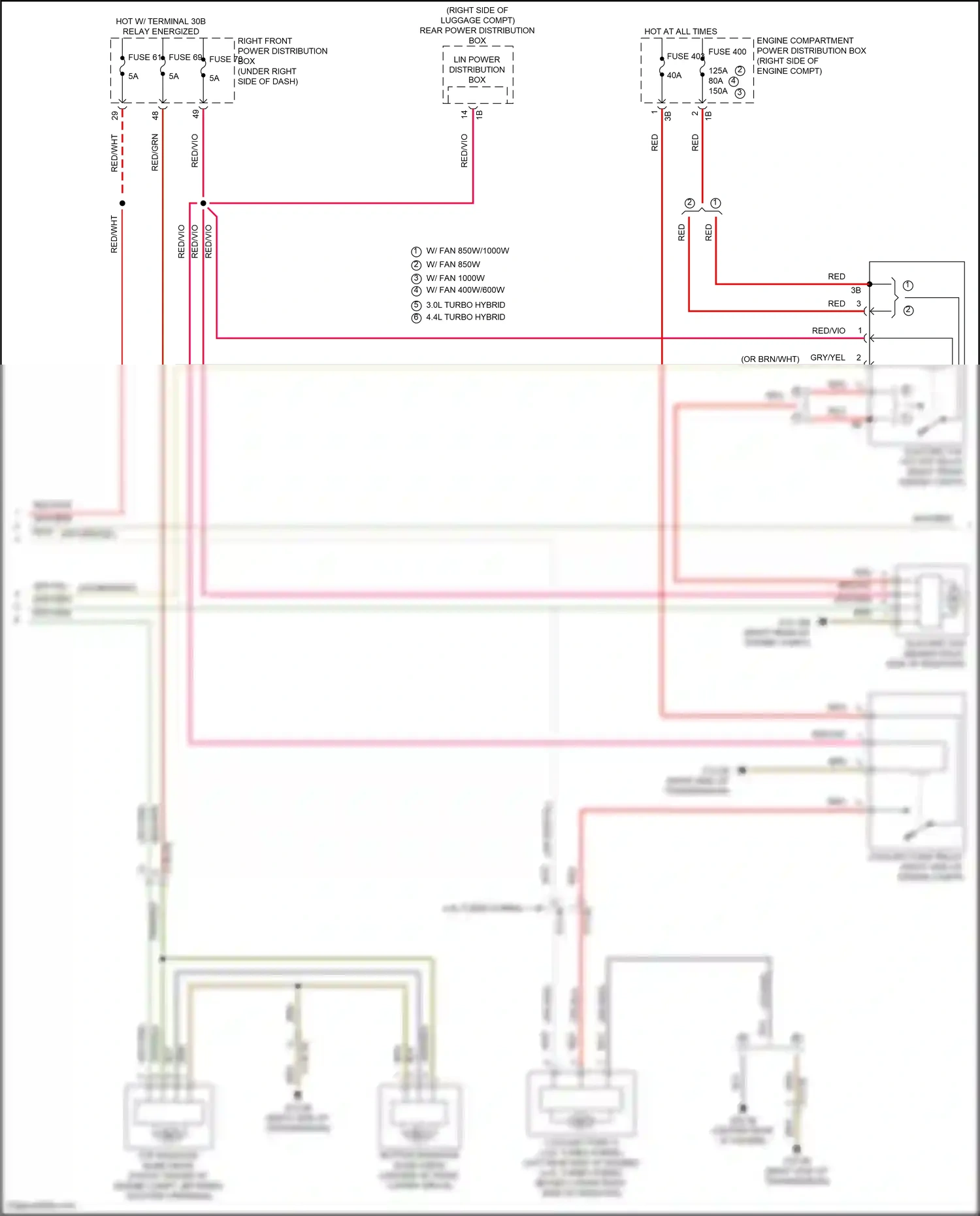 Wiring diagram engine compartment power distribution box for BMW X5 G05 facelift (2023-2024) (4 of 18)