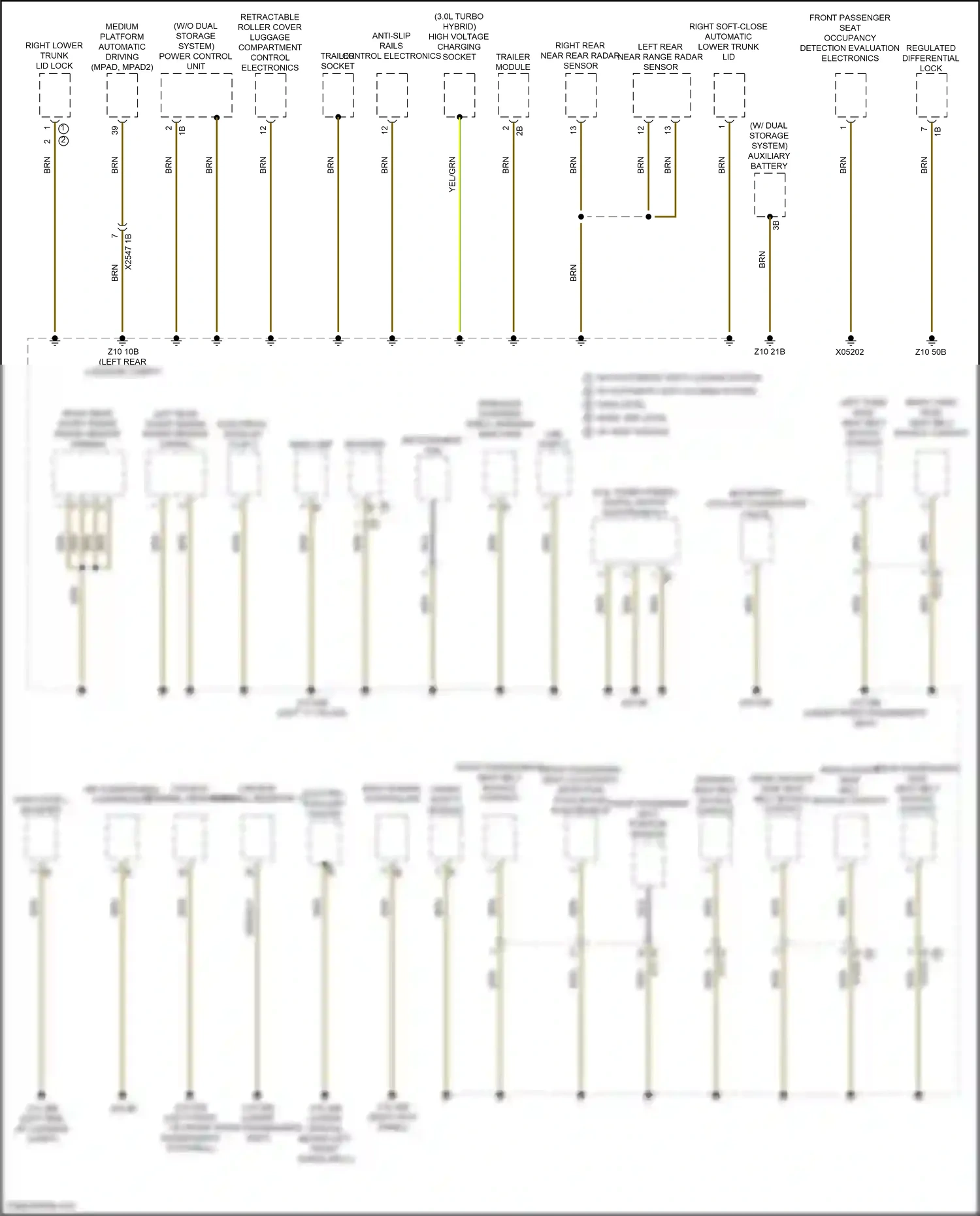 Wiring diagram high-voltage charging socket for BMW X5 G05 facelift (2023-2024) (1 of 4)