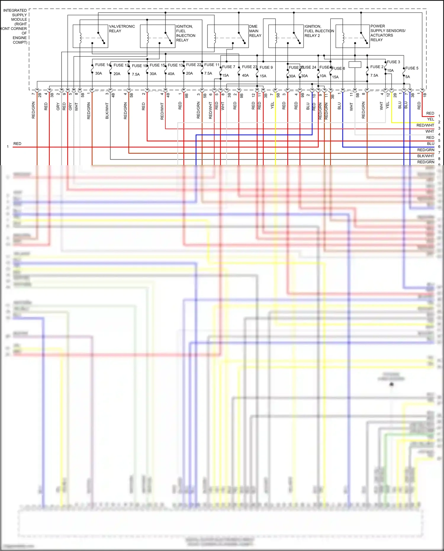 Wiring diagram integrated supply module for BMW X5 G05 facelift (2023-2024) (10 of 10)