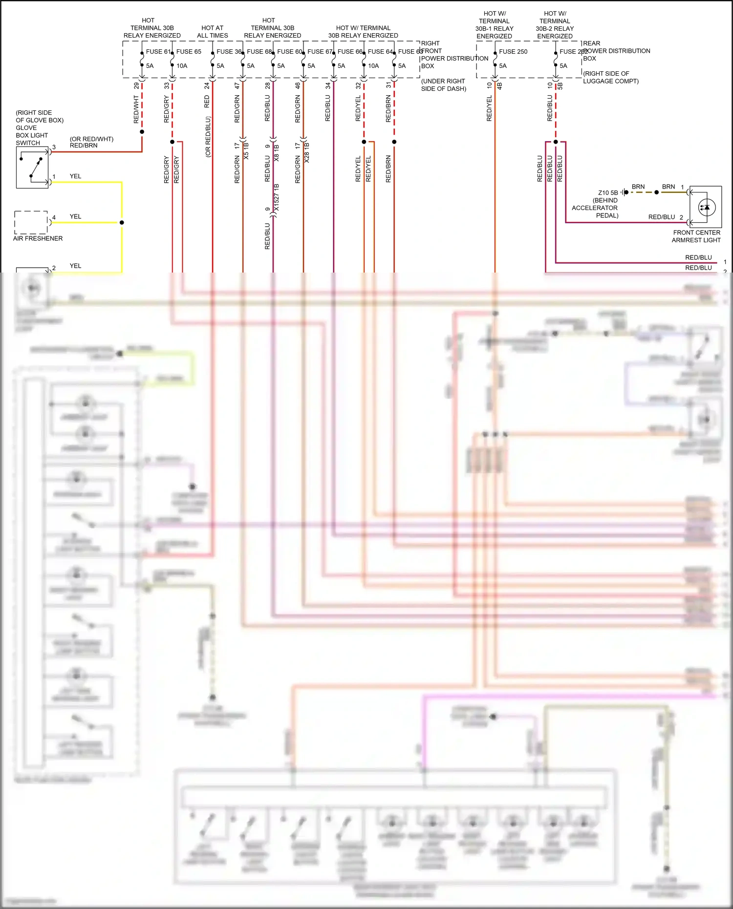 Wiring diagram interior lights button for BMW X5 G05 facelift (2023-2024) (1 of 2)