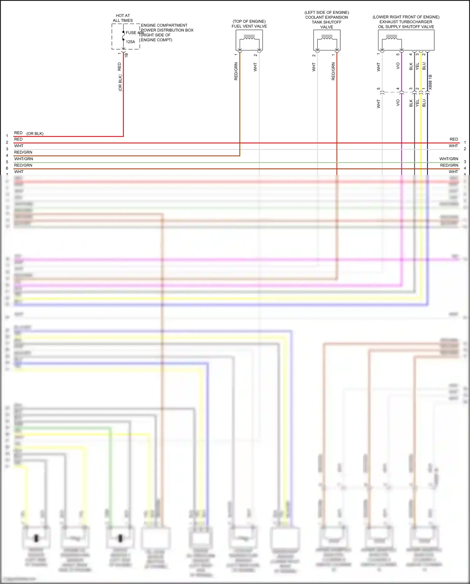 Wiring diagram knock sensor #2 for BMW X5 G05 facelift (2023-2024) (1 of 2)