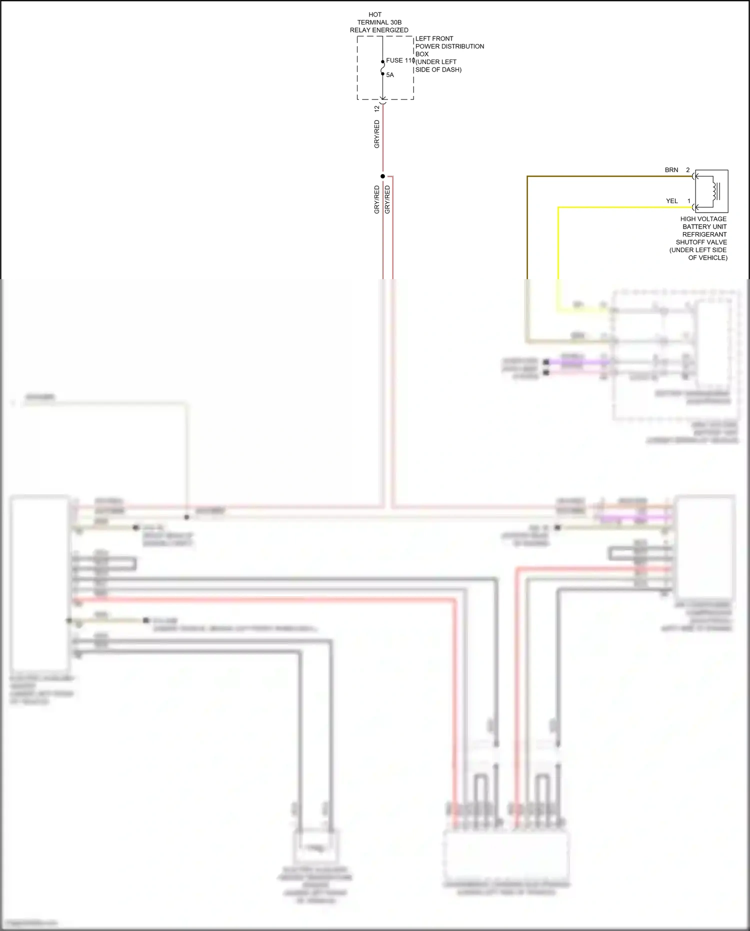 Wiring diagram left front power distribution box for BMW X5 G05 facelift (2023-2024) (1 of 5)