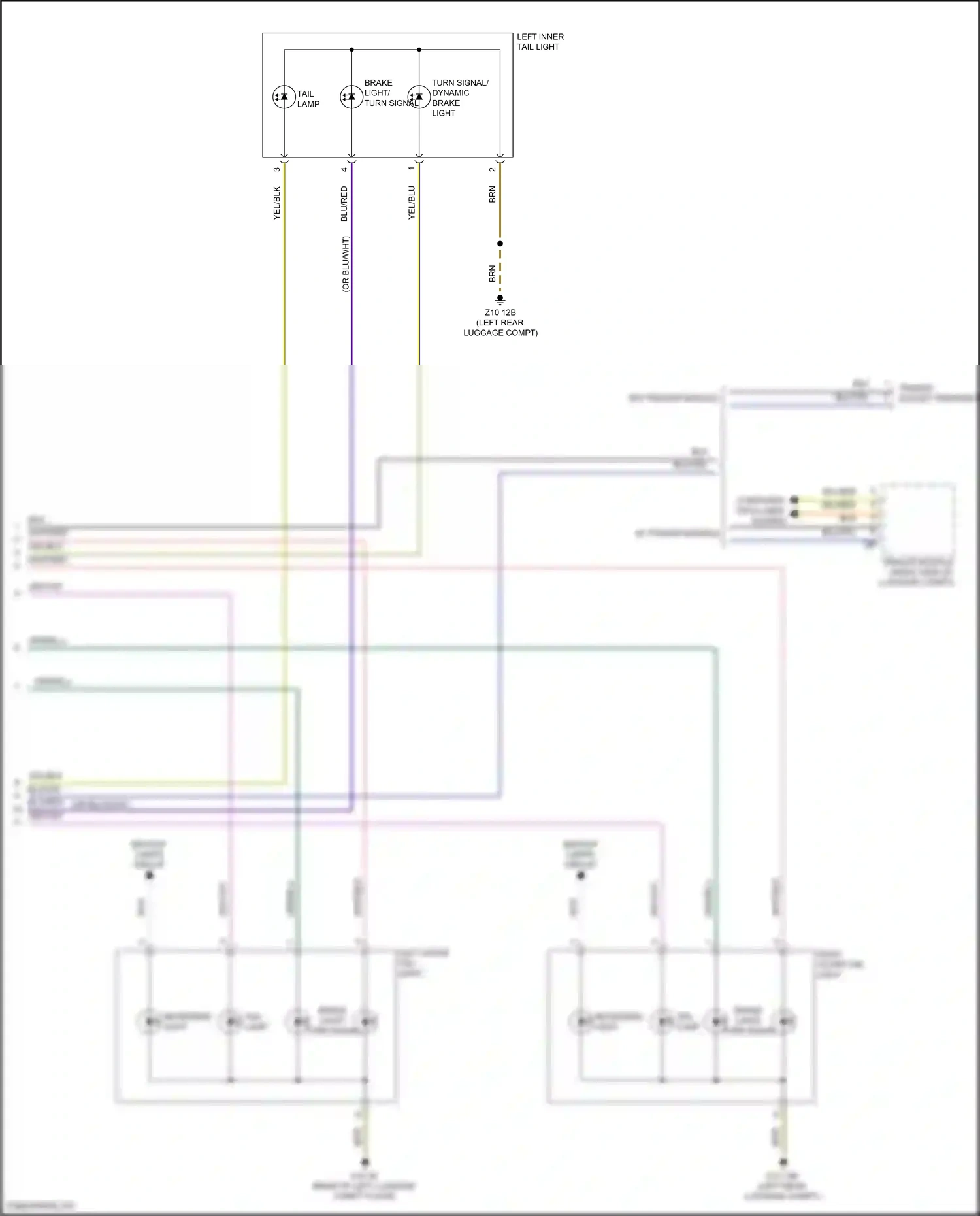 Wiring diagram left inner tail- light for BMW X5 G05 facelift (2023-2024) (1 of 1)