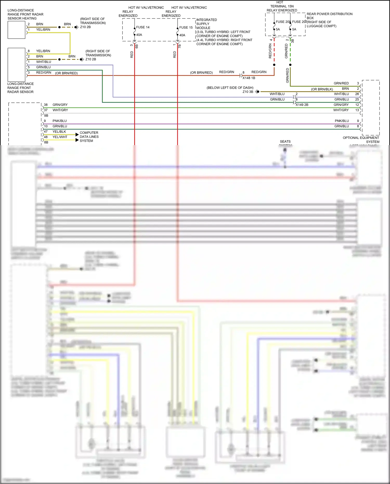 Wiring diagram left multi-function steering column switch cluster for BMW X5 G05 facelift (2023-2024) (1 of 3)