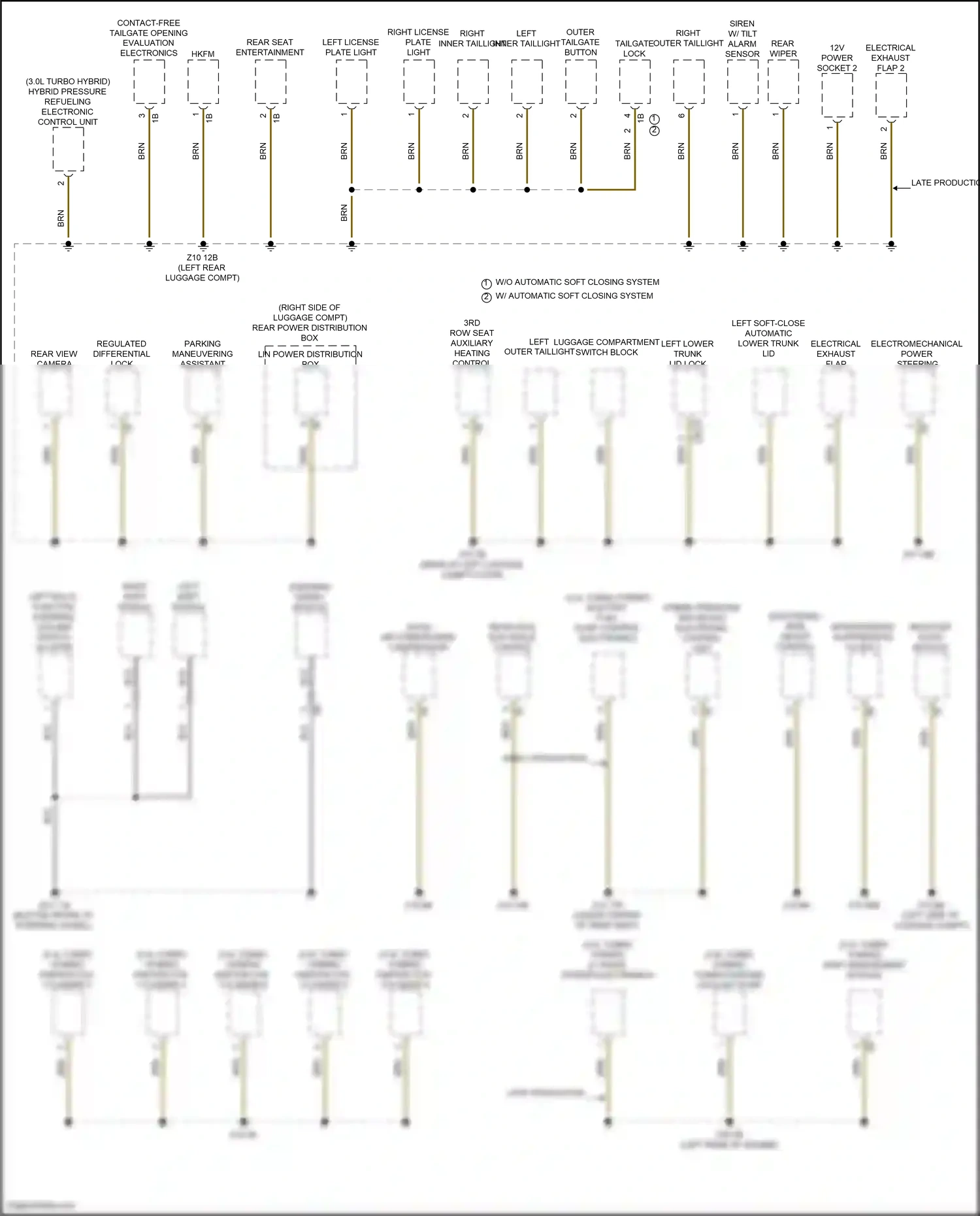 Wiring diagram left outer taillight for BMW X5 G05 facelift (2023-2024) (1 of 1)