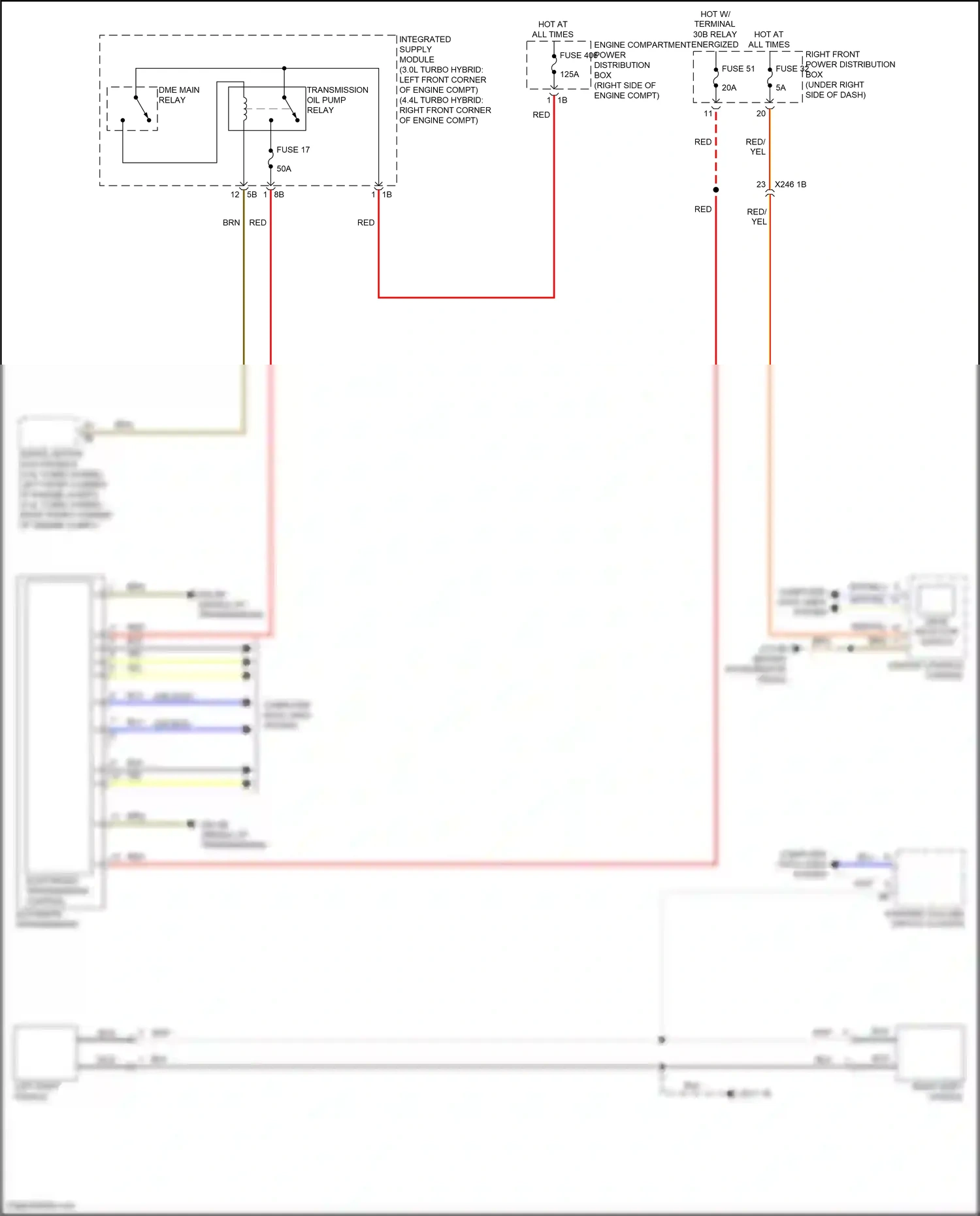 Wiring diagram left shift paddle for BMW X5 G05 facelift (2023-2024) (1 of 2)
