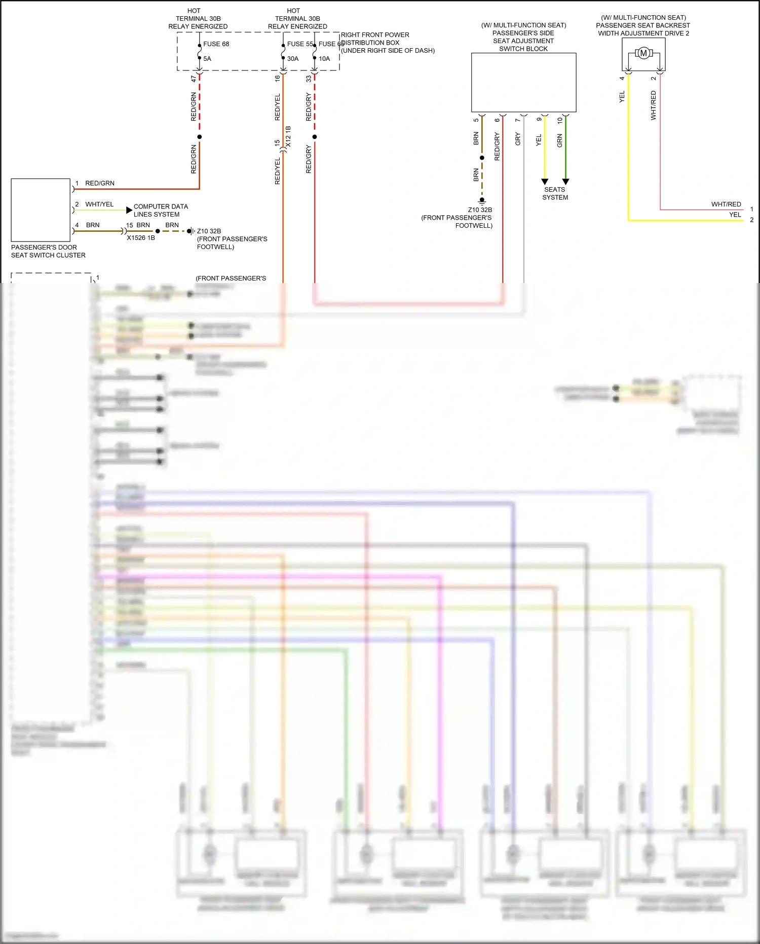 Wiring diagram memory function hall sensor for BMW X5 G05 facelift (2023-2024) (3 of 4)