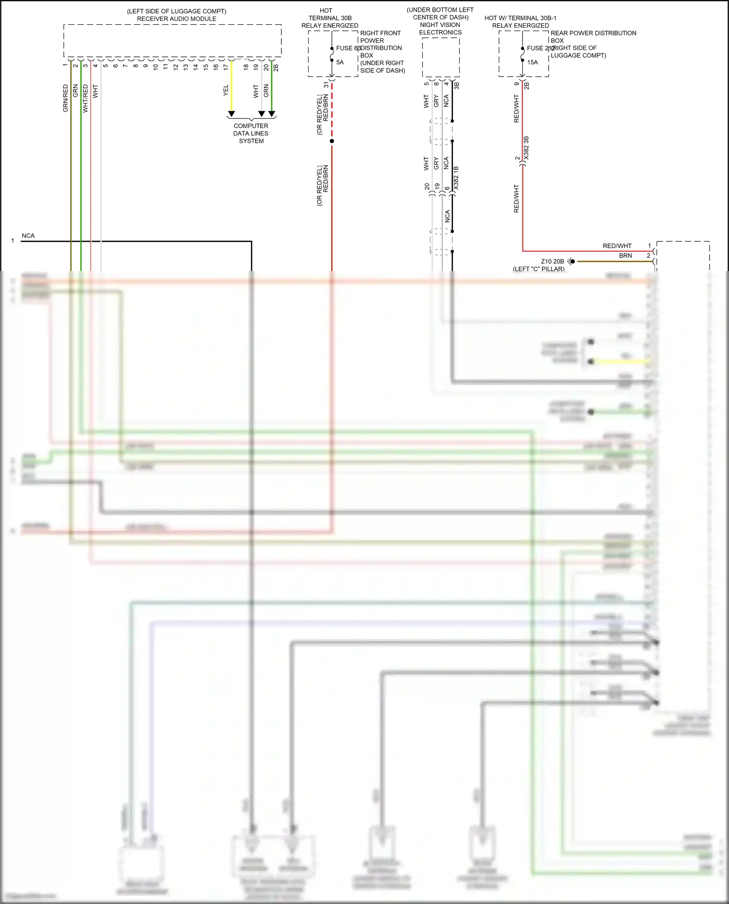 Wiring diagram night vision electronics for BMW X5 G05 facelift (2023-2024) (5 of 10)