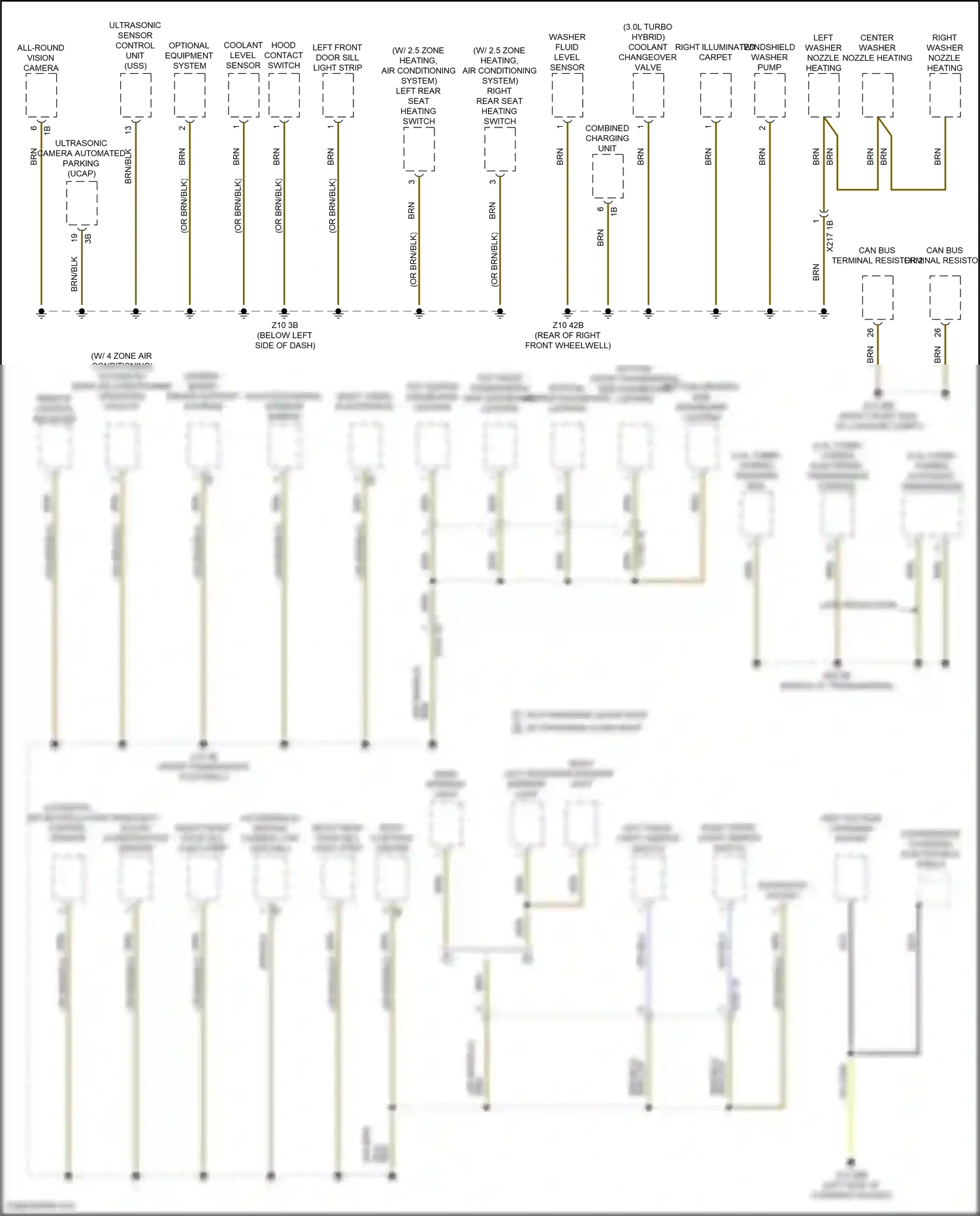 Wiring diagram right front vanity mirror switch for BMW X5 G05 facelift (2023-2024) (2 of 2)