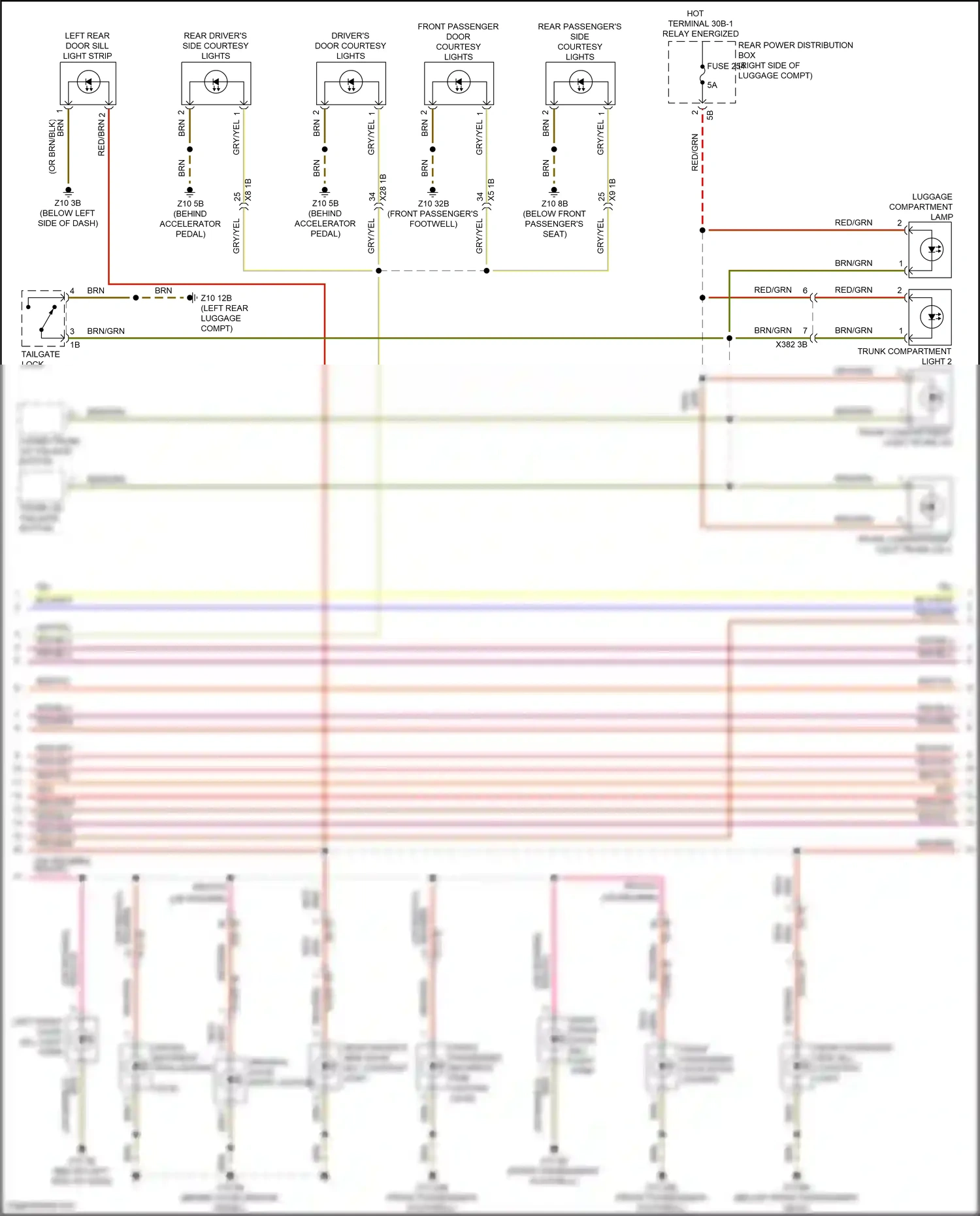 Wiring diagram tailgate lock for BMW X5 G05 facelift (2023-2024) (2 of 6)