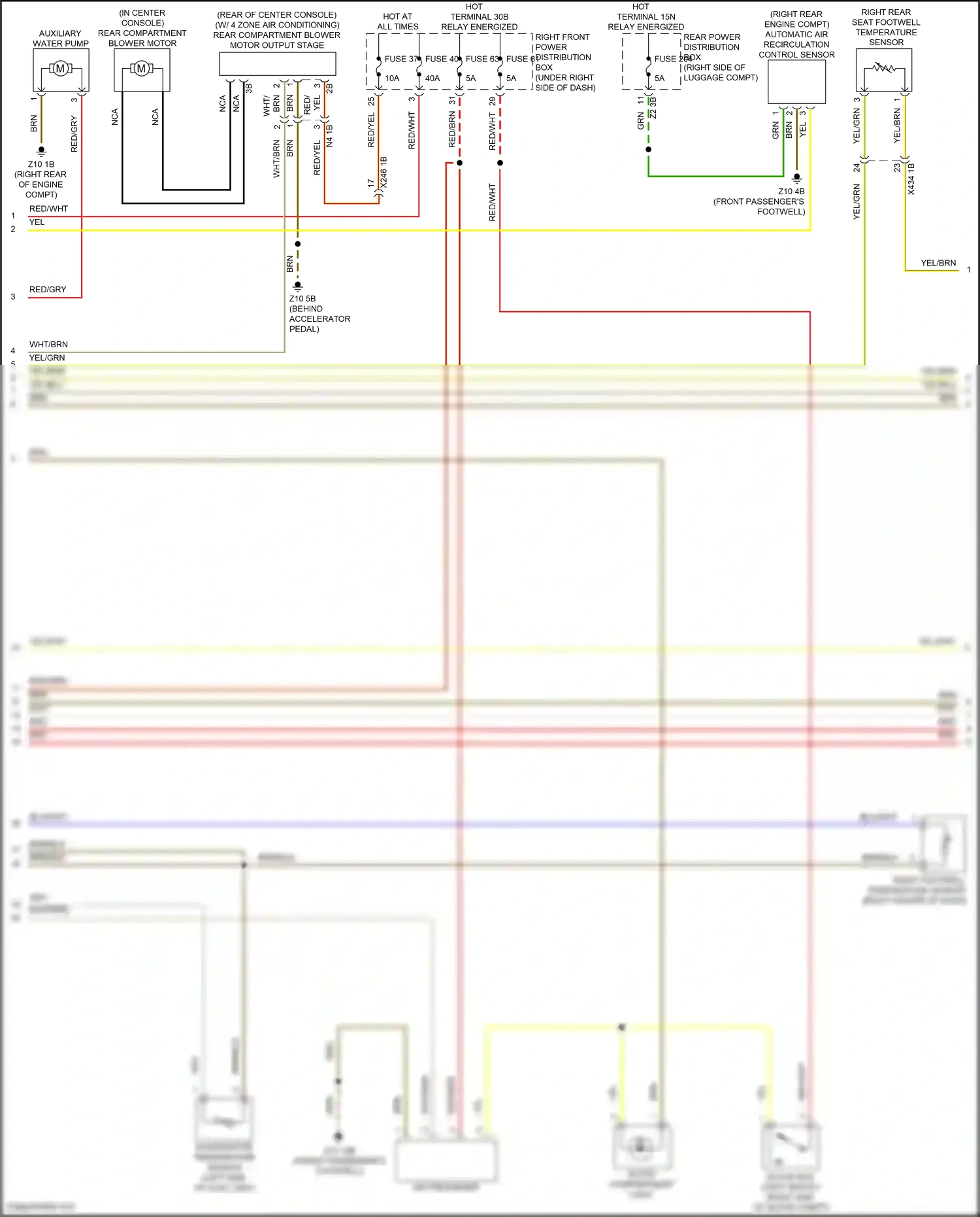 Wiring diagram automatic air recirculation control sensor for BMW X5 G05 (2018-2023) (2 of 4)