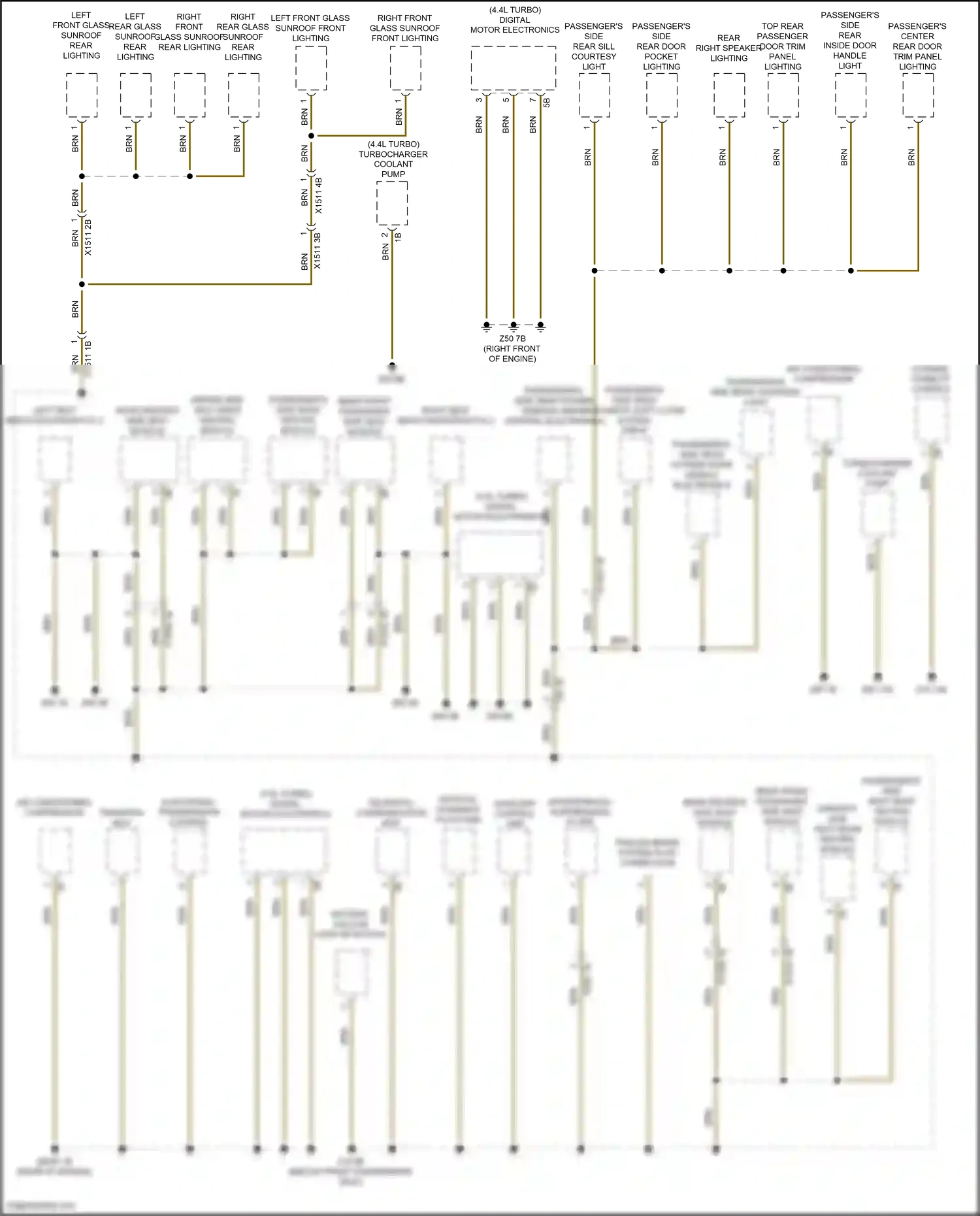 Wiring diagram auxiliary control unit for BMW X5 G05 (2018-2023) (1 of 1)