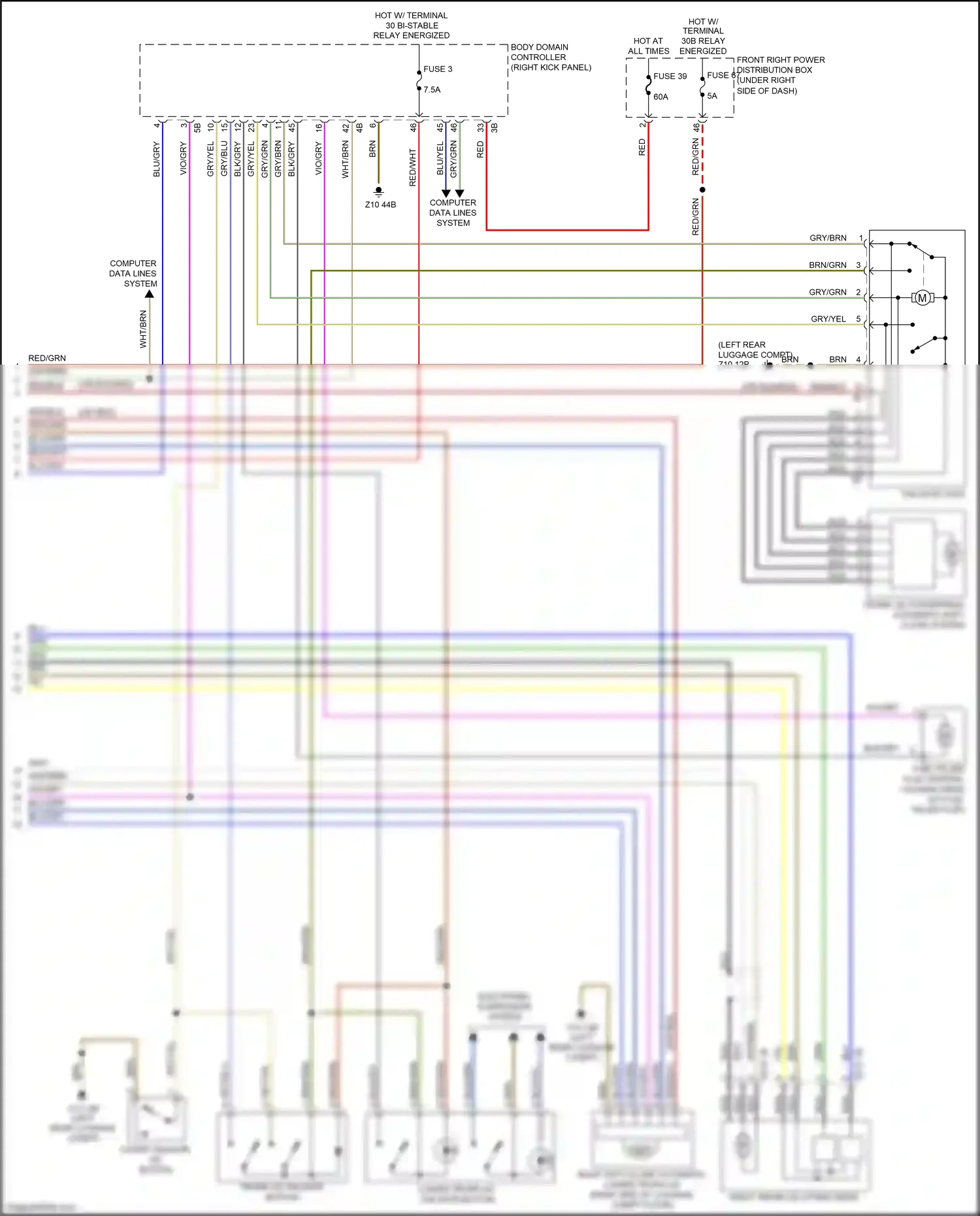 Wiring diagram blu for BMW X5 G05 (2018-2023) (50 of 77)