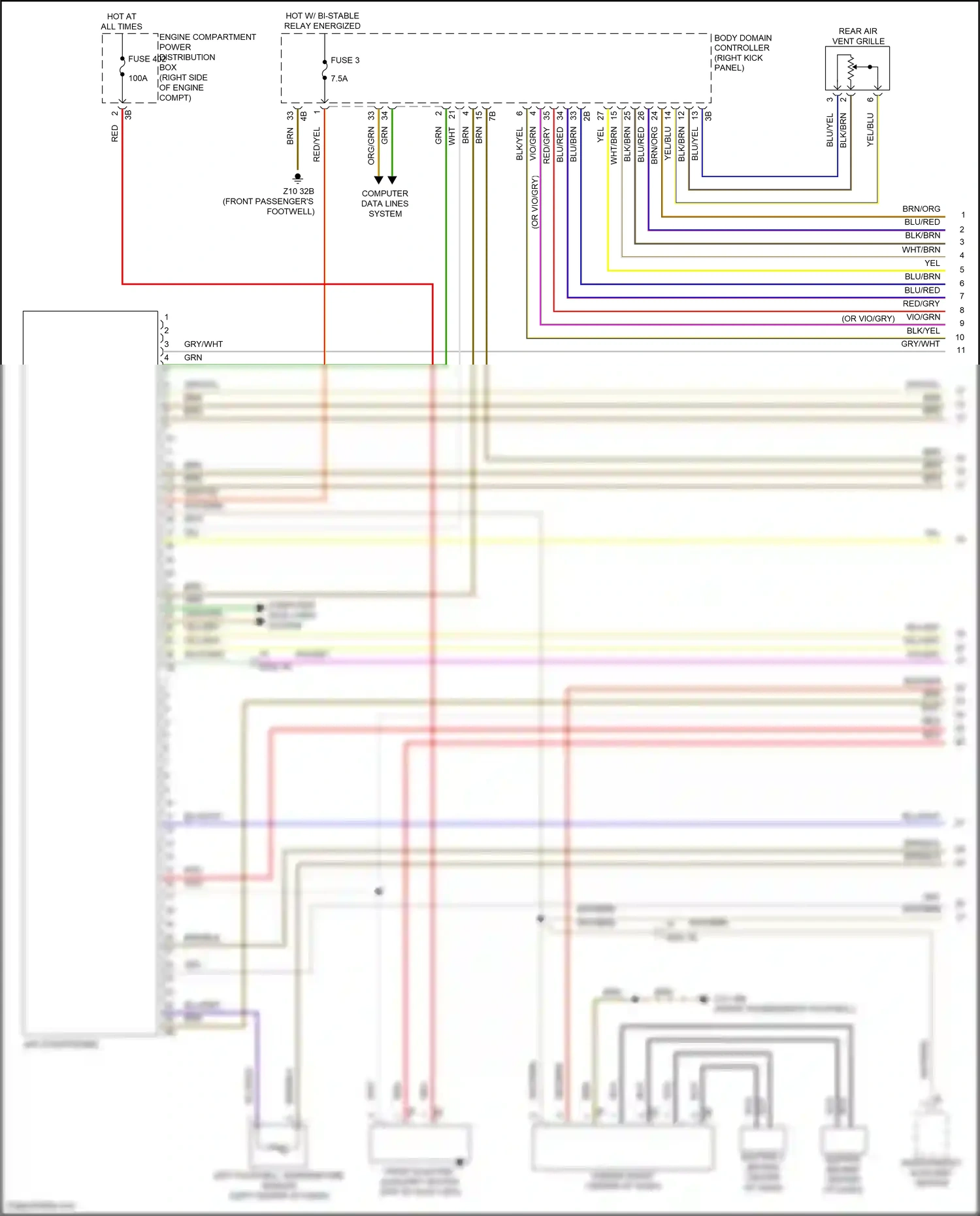 Wiring diagram blu/red for BMW X5 G05 (2018-2023) (21 of 28)