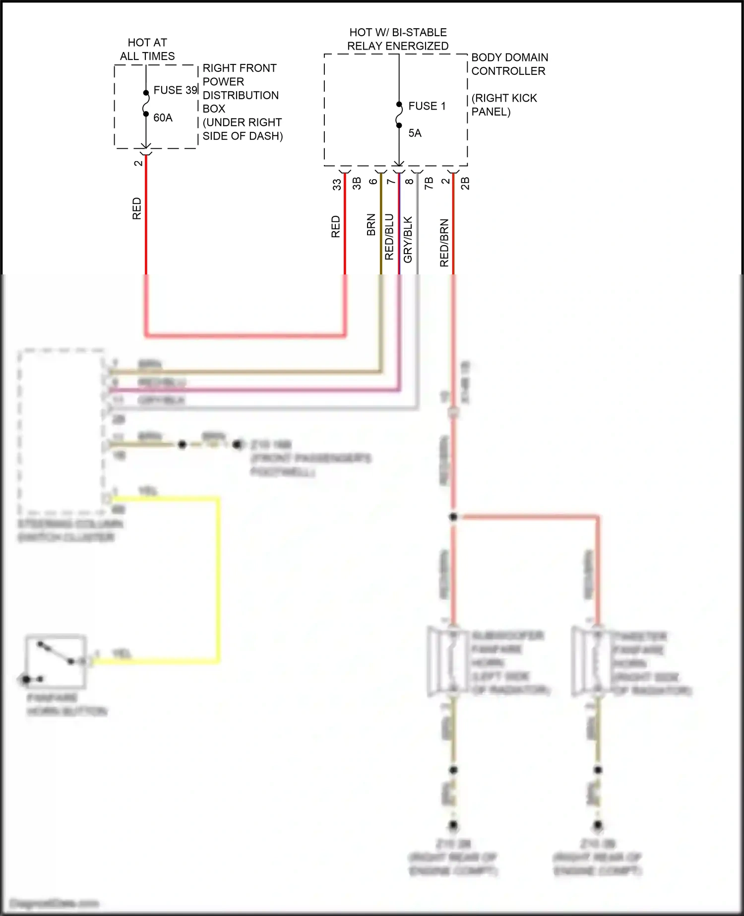Wiring diagram body domain controller for BMW X5 G05 (2018-2023) (8 of 42)