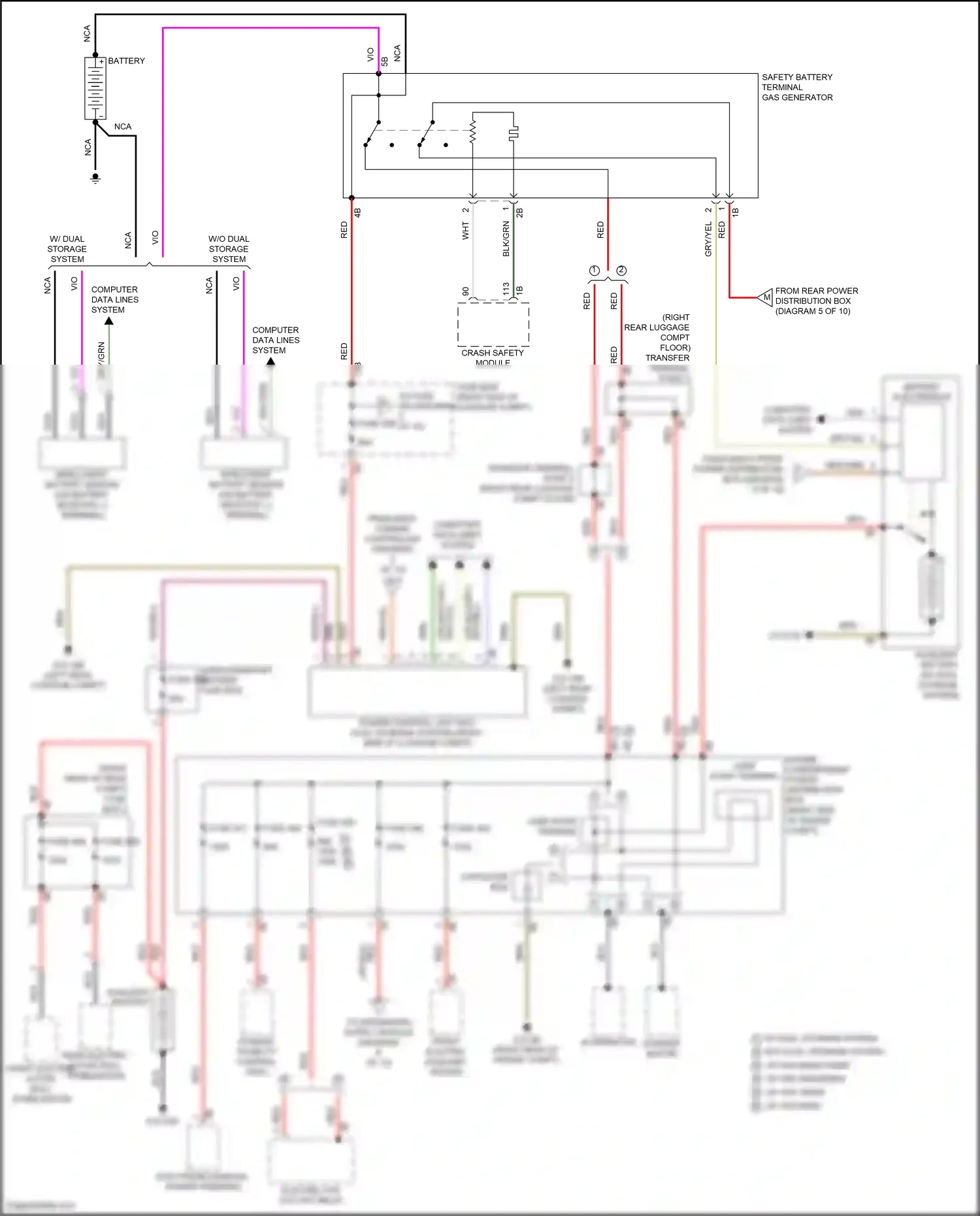 Wiring diagram capacitor box for BMW X5 G05 (2018-2023) (3 of 3)
