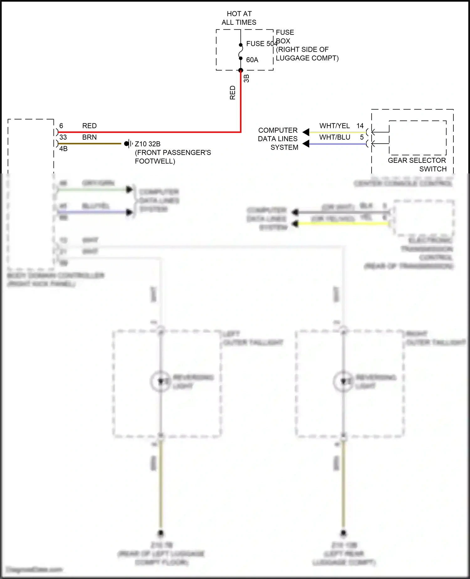 Wiring diagram computer data lines system for BMW X5 G05 (2018-2023) (1 of 101)