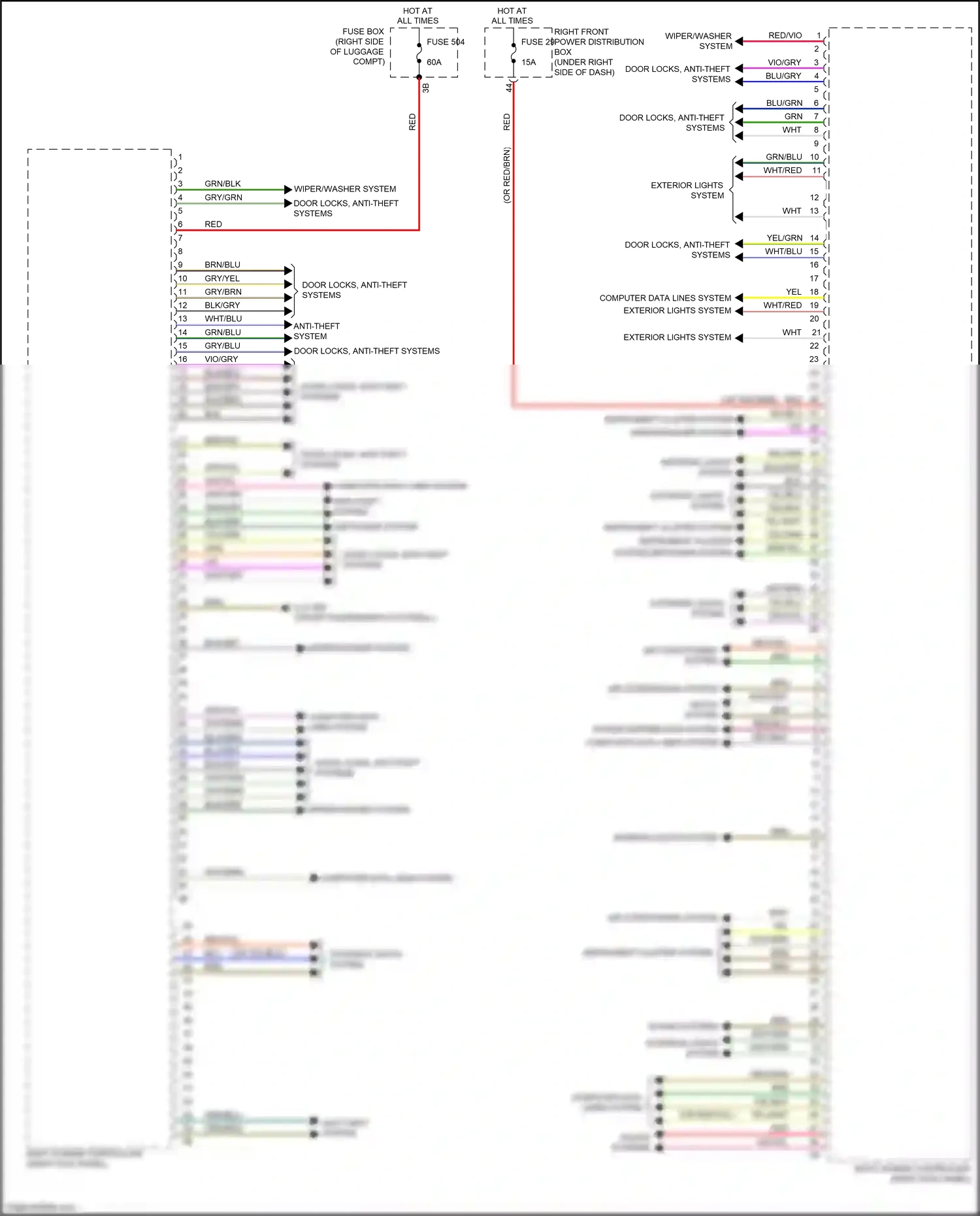 Wiring diagram defogger system for BMW X5 G05 (2018-2023) (1 of 1)