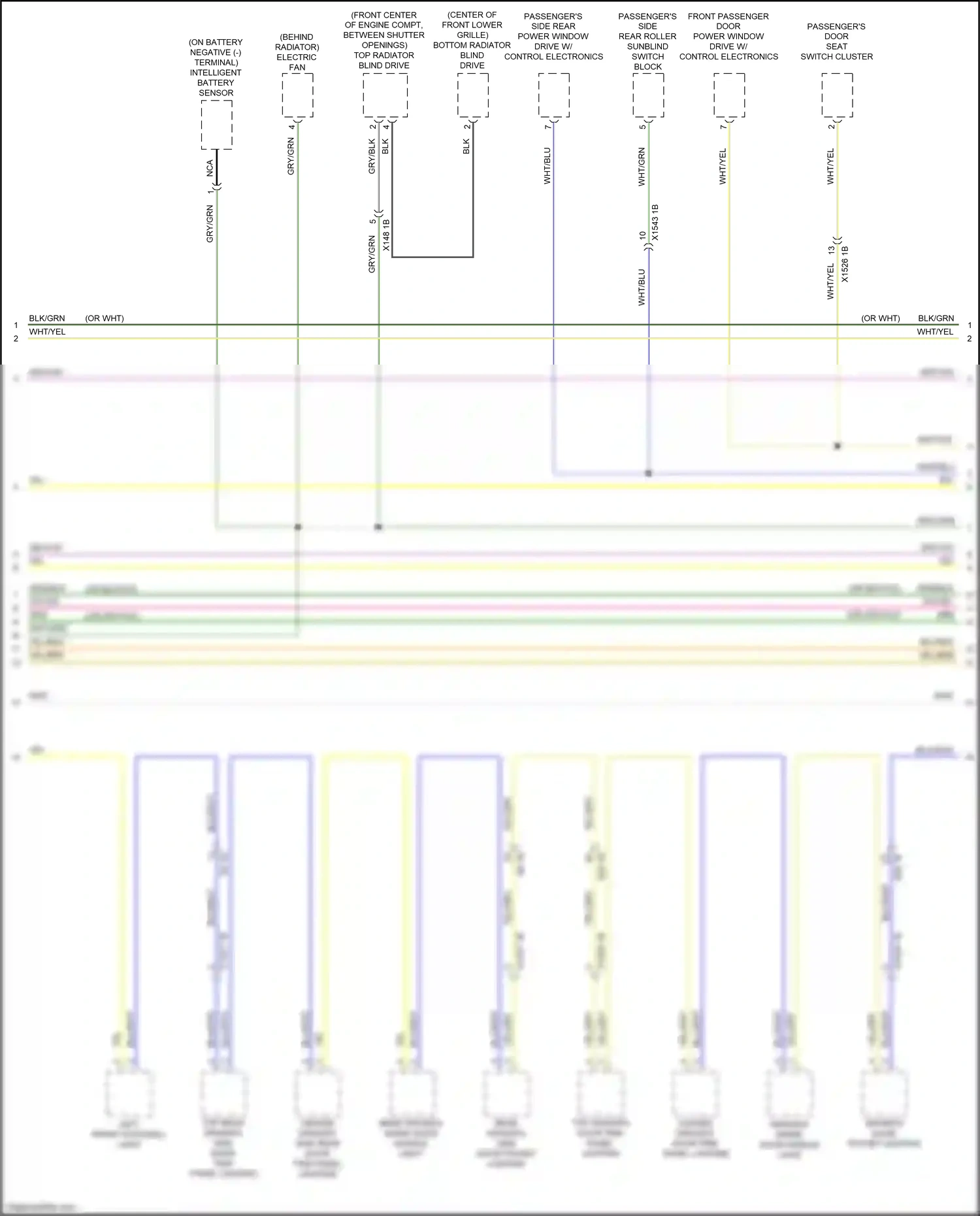 Wiring diagram driver's inside door handle light for BMW X5 G05 (2018-2023) (1 of 1)