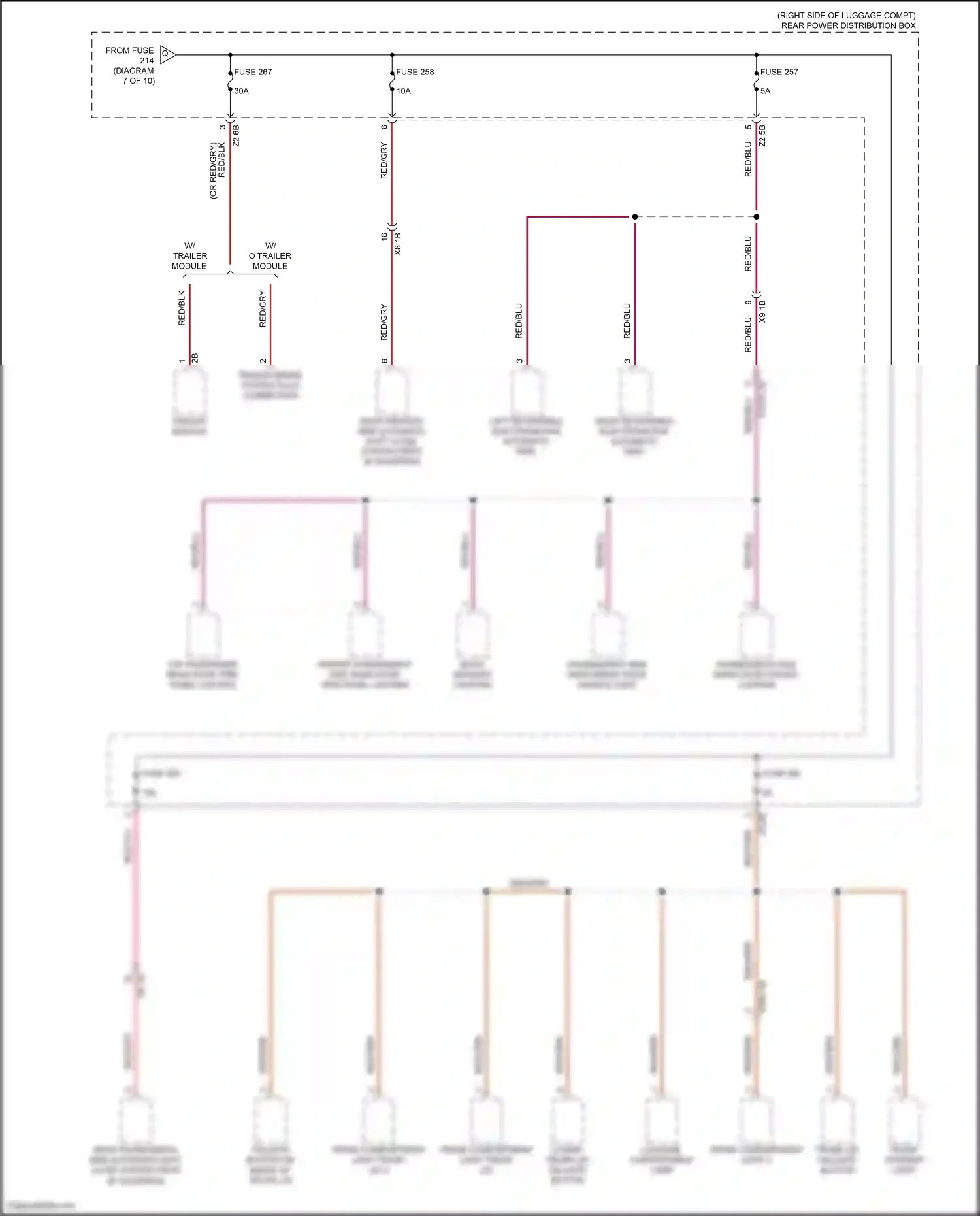 Wiring diagram front interior light for BMW X5 G05 (2018-2023) (3 of 3)