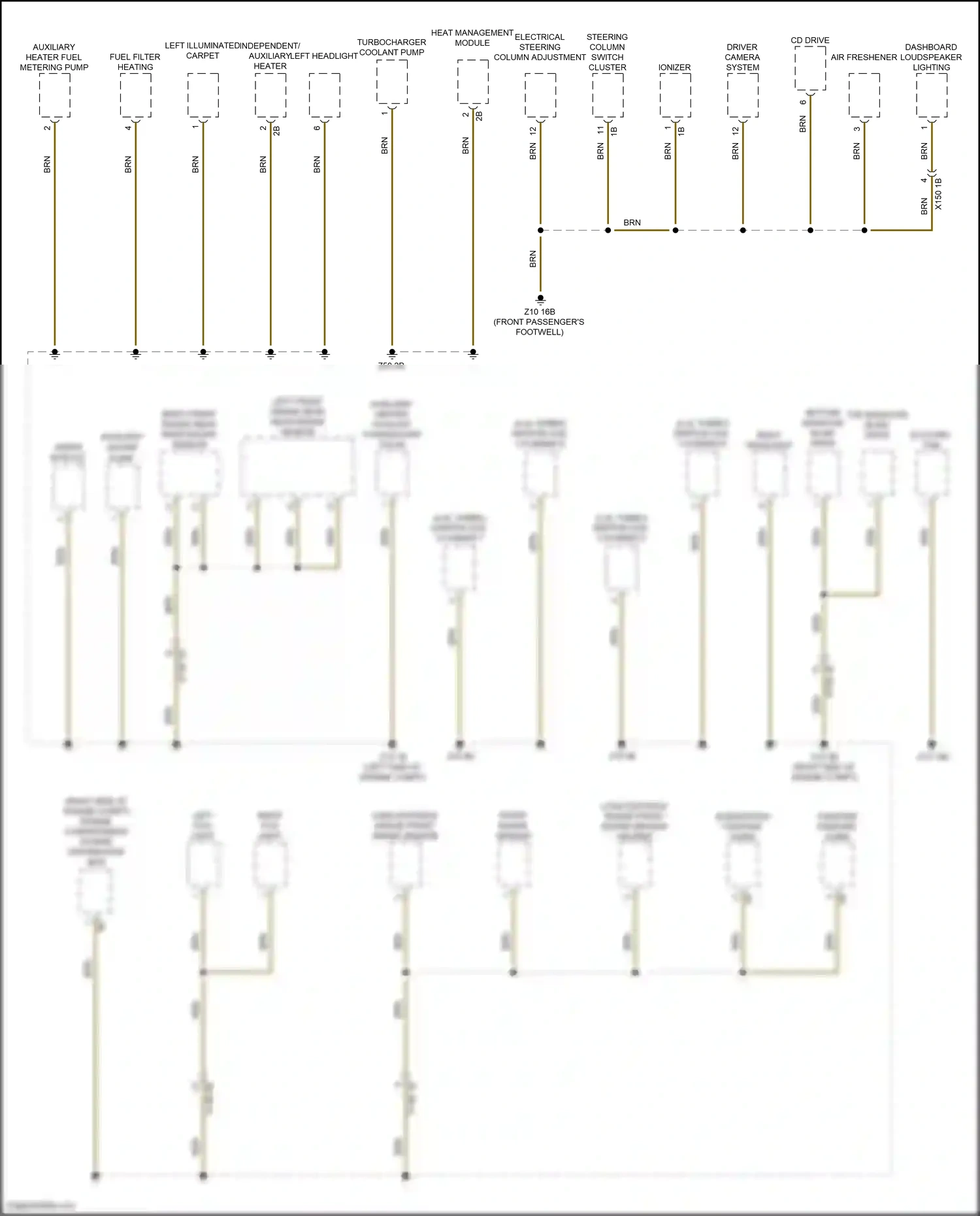 Wiring diagram front radar sensor for BMW X5 G05 (2018-2023) (1 of 5)