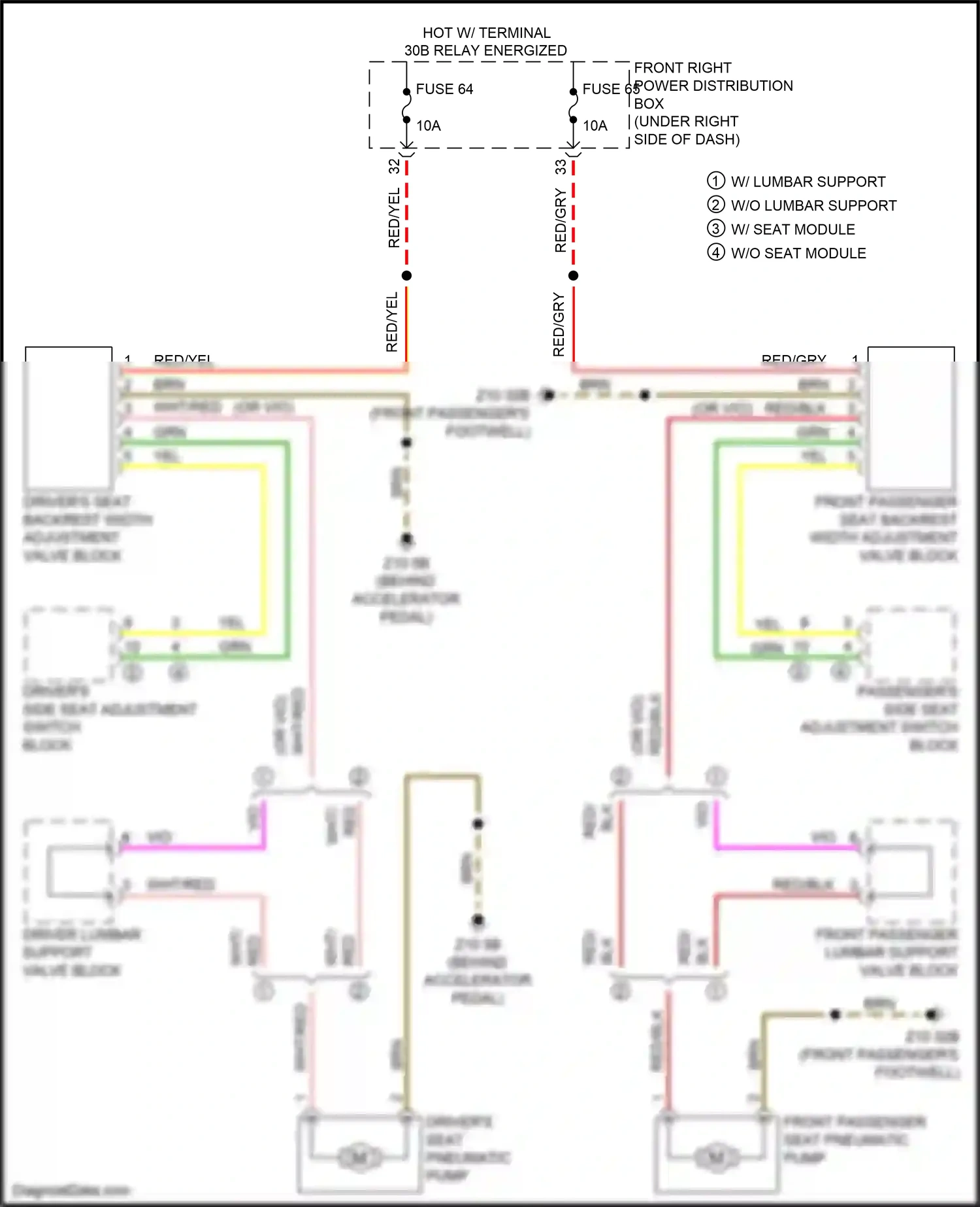 Wiring diagram front right power distribution box for BMW X5 G05 (2018-2023) (1 of 2)
