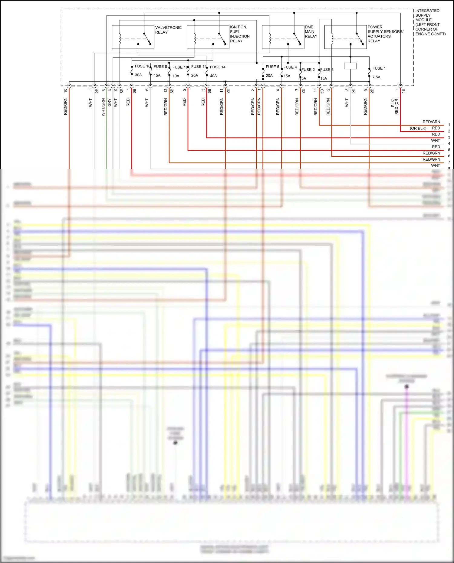 Wiring diagram integrated supply module for BMW X5 G05 (2018-2023) (6 of 6)