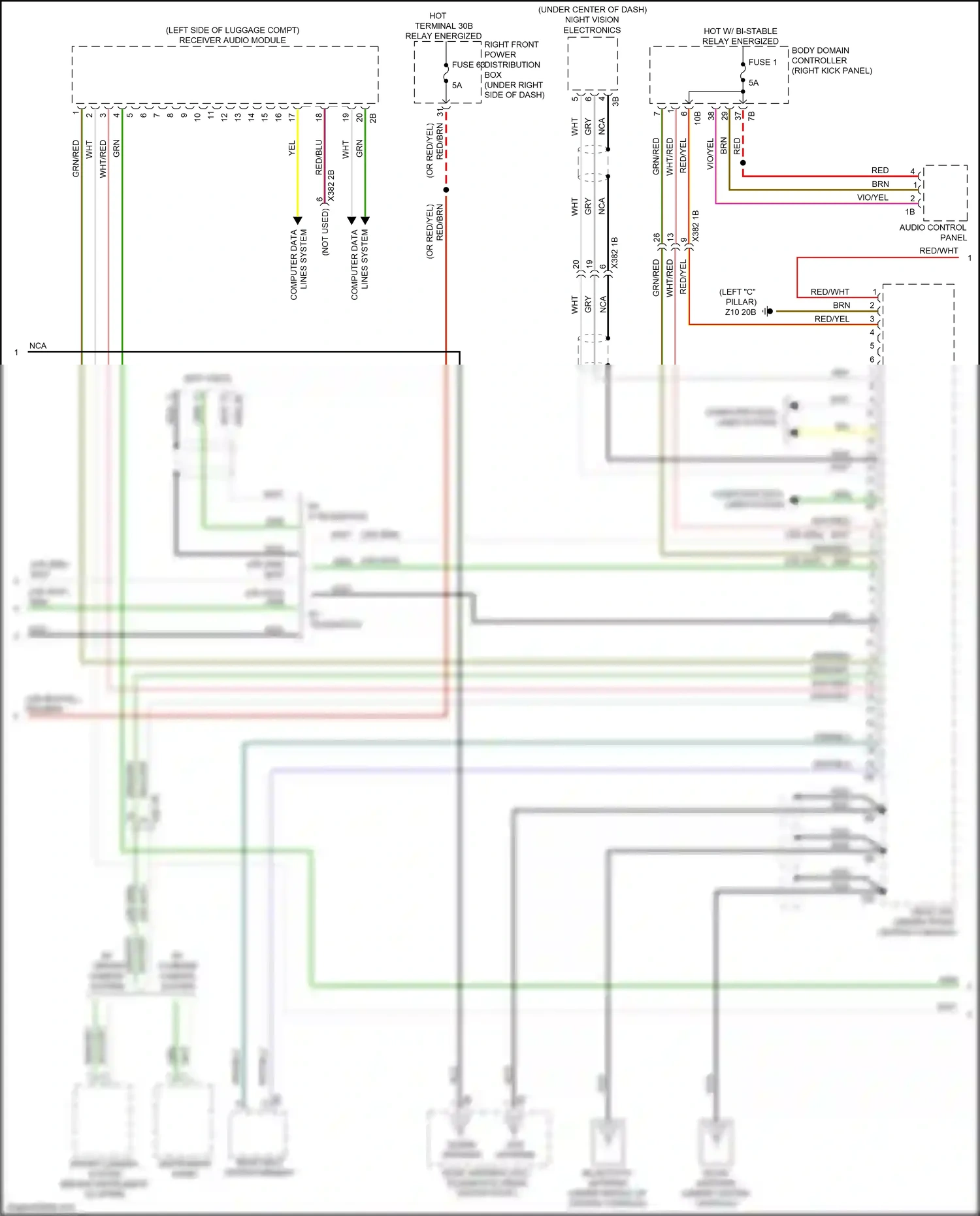 Wiring diagram left "c" pillar) for BMW X5 G05 (2018-2023) (20 of 24)