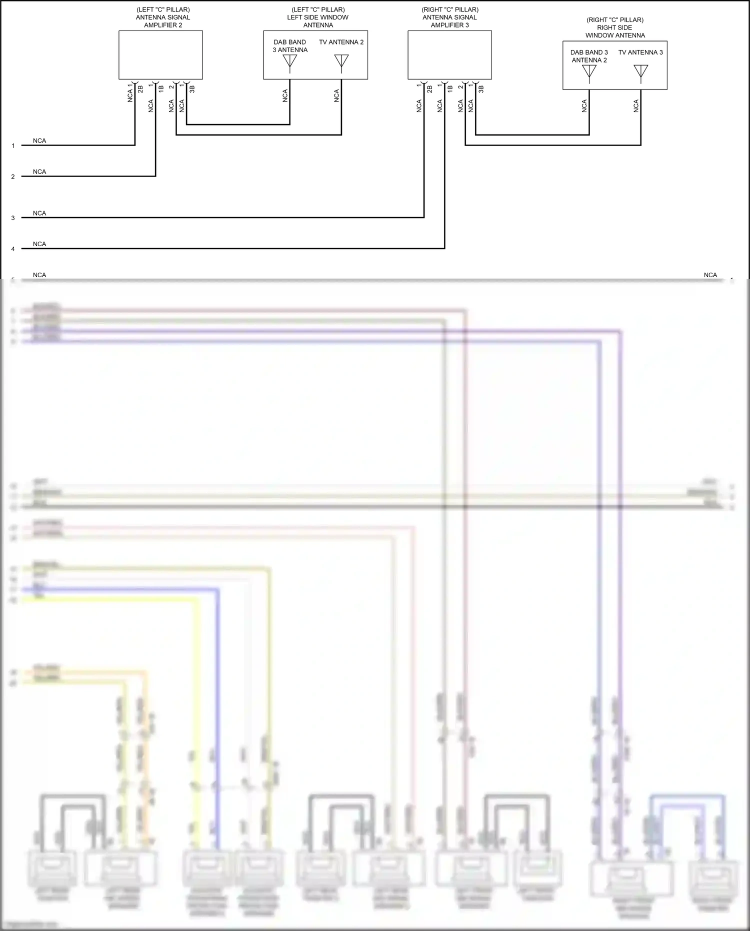 Wiring diagram left front tweeter for BMW X5 G05 (2018-2023) (3 of 6)