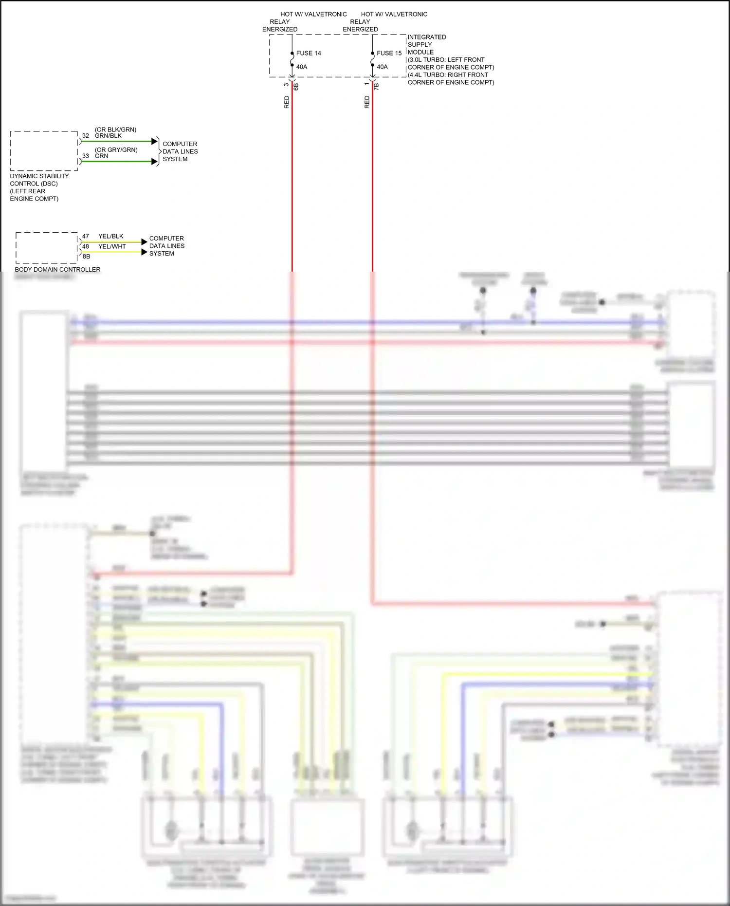 Wiring diagram left multi-function steering column switch cluster for BMW X5 G05 (2018-2023) (1 of 2)