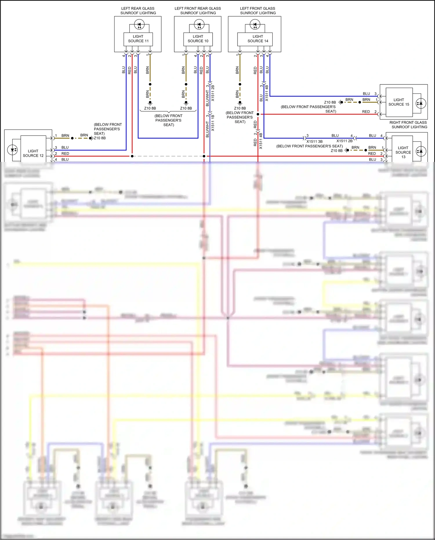 Wiring diagram light source 11 for BMW X5 G05 (2018-2023) (2 of 2)