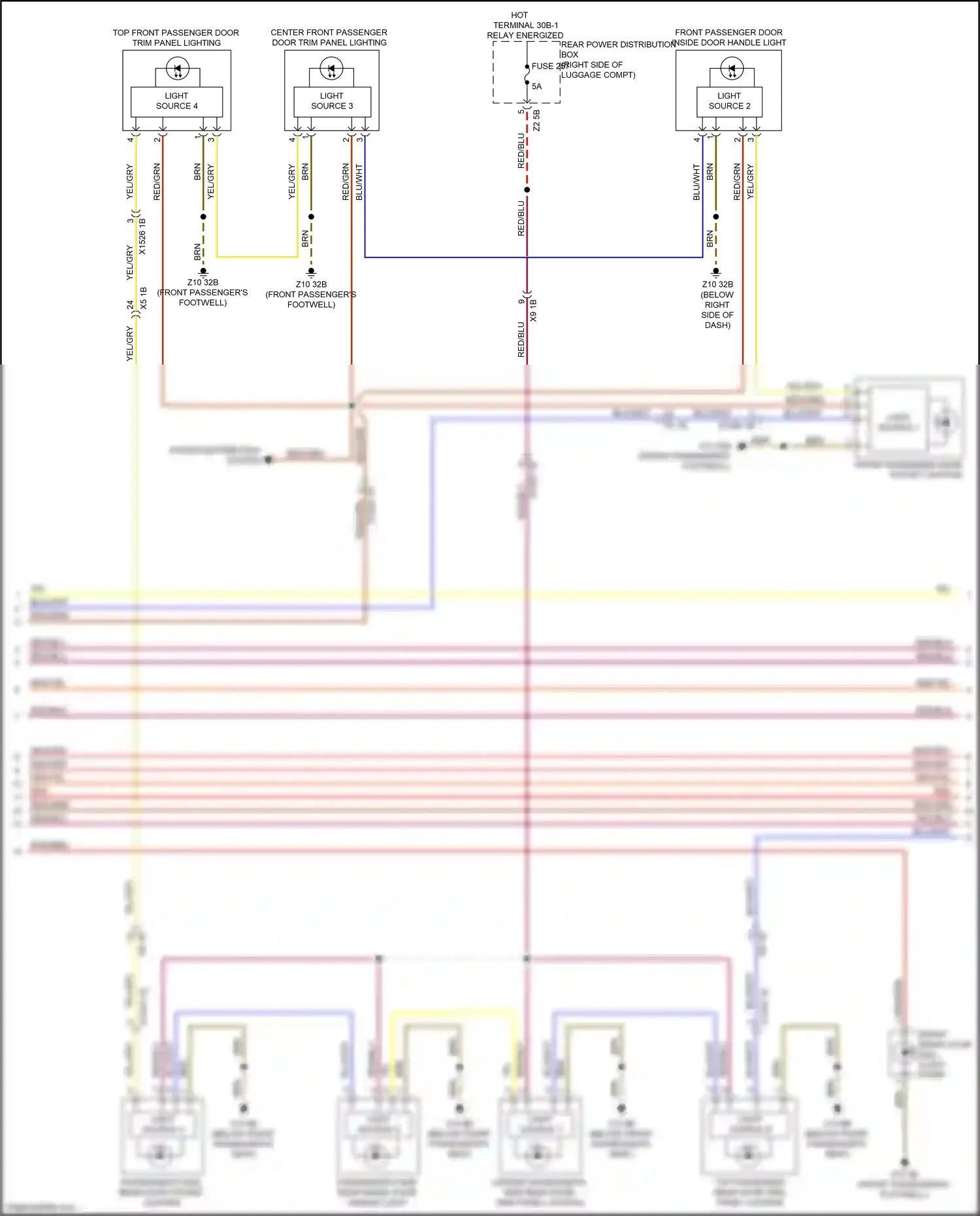 Wiring diagram light source 5 for BMW X5 G05 (2018-2023) (1 of 2)